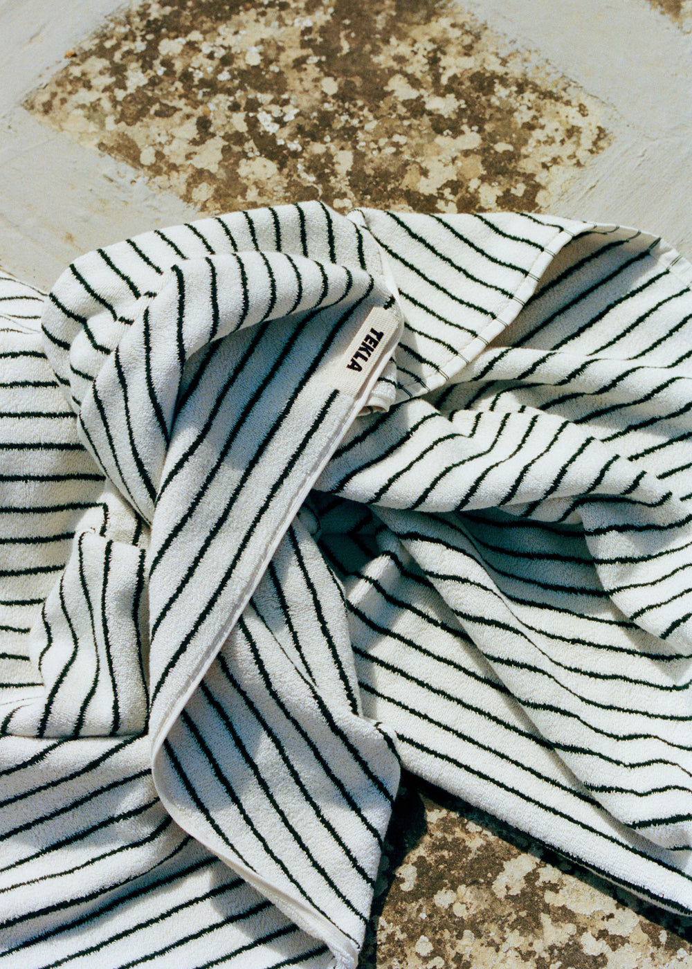 Tekla Towel - Racing Green Stripes - 1