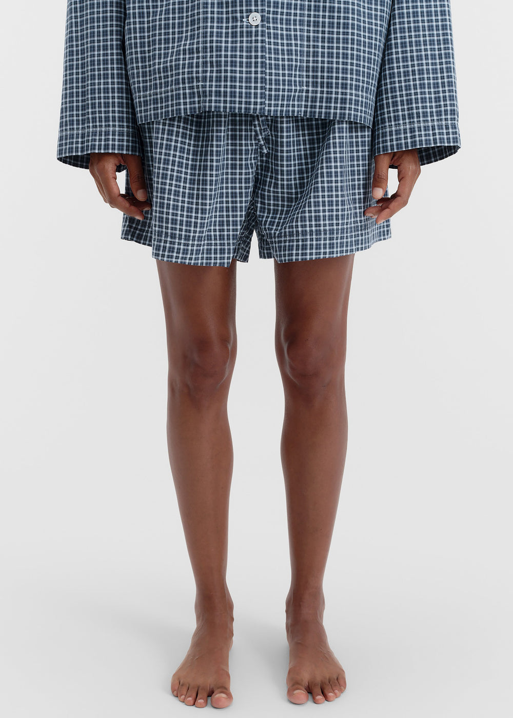 Tekla Fine Twill Shorts - Lanegan Checks - 1
