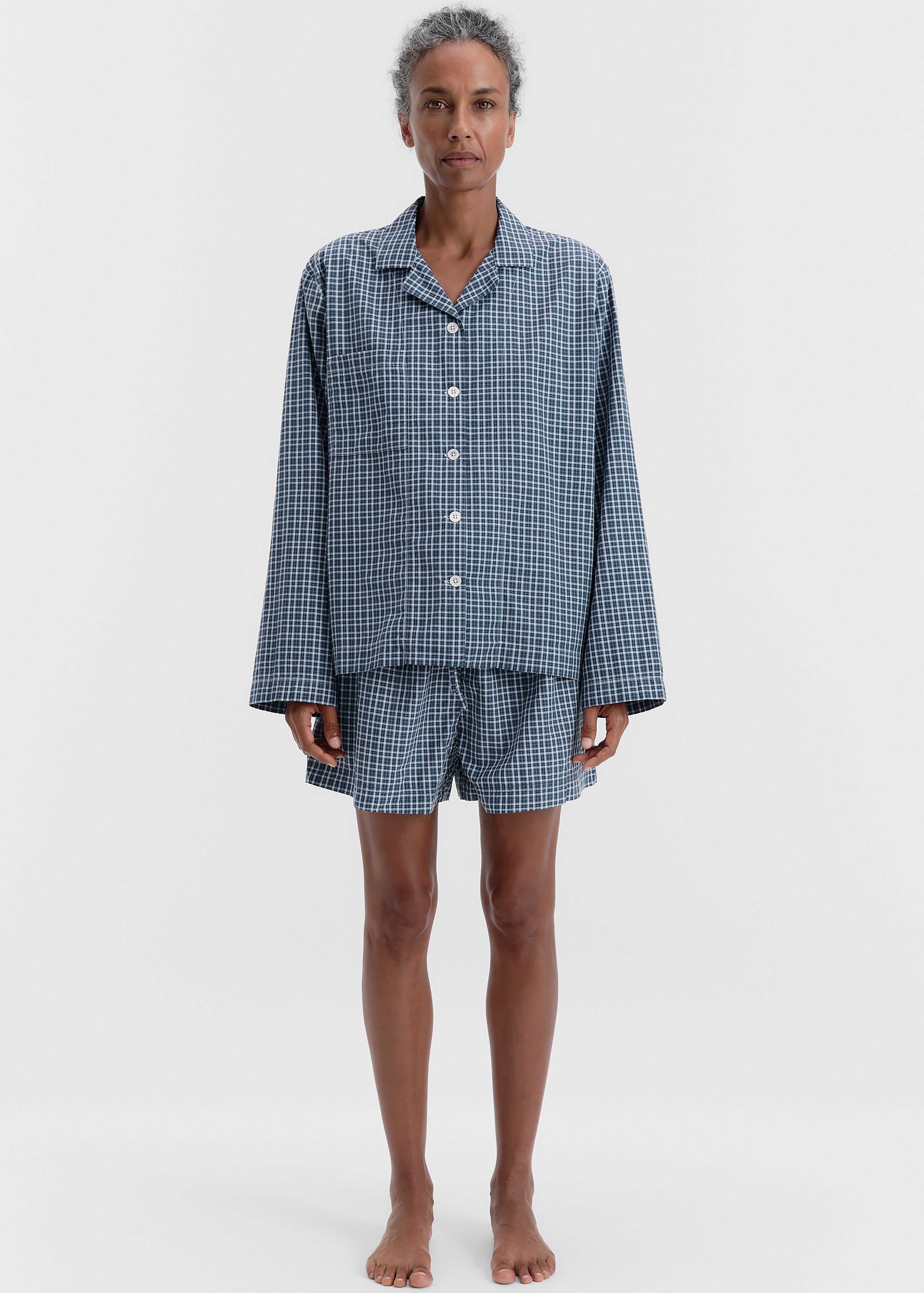 Tekla Fine Twill Shorts - Lanegan Checks - 3