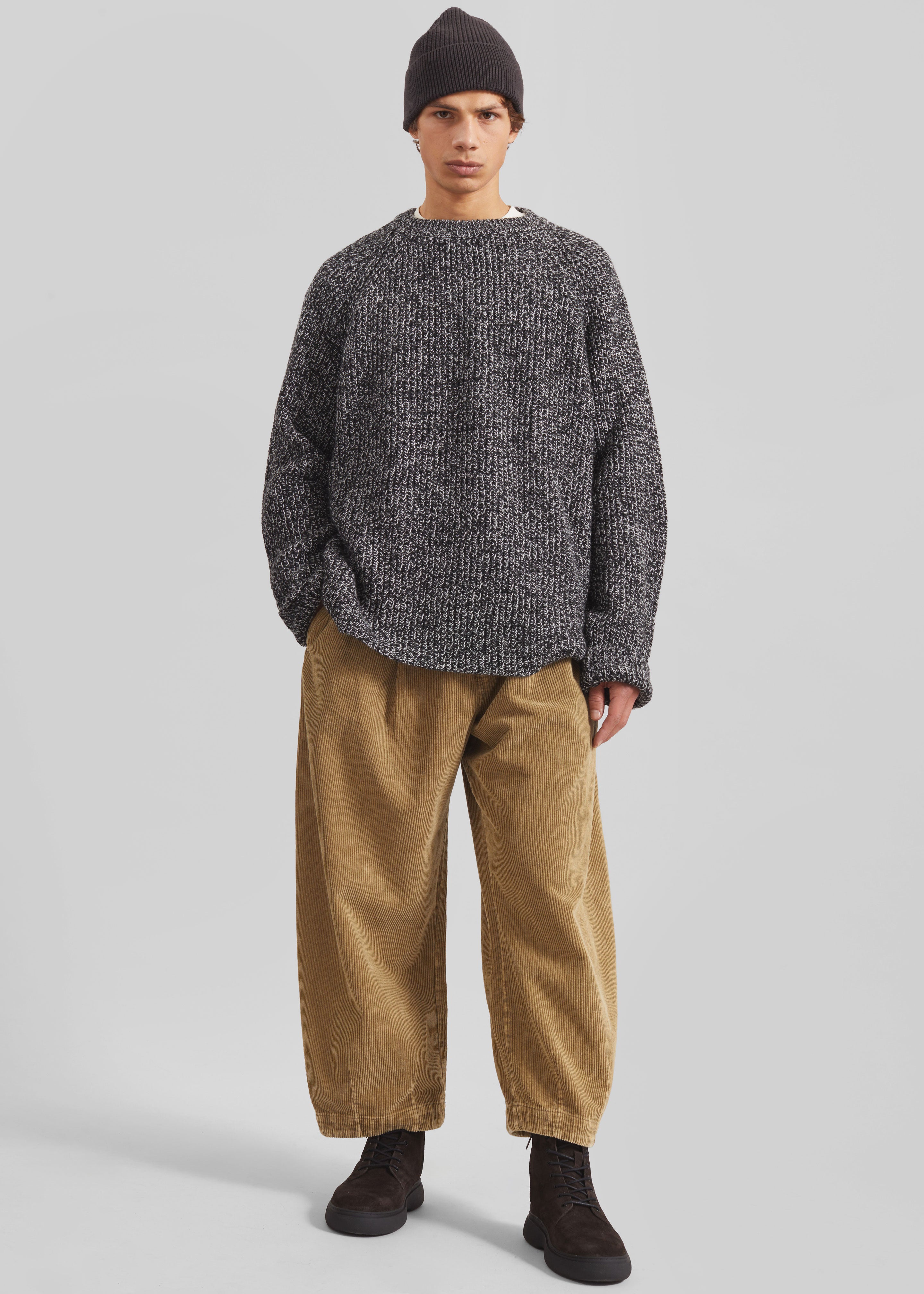 Telfer Corduroy Balloon Pants - Beige - 1