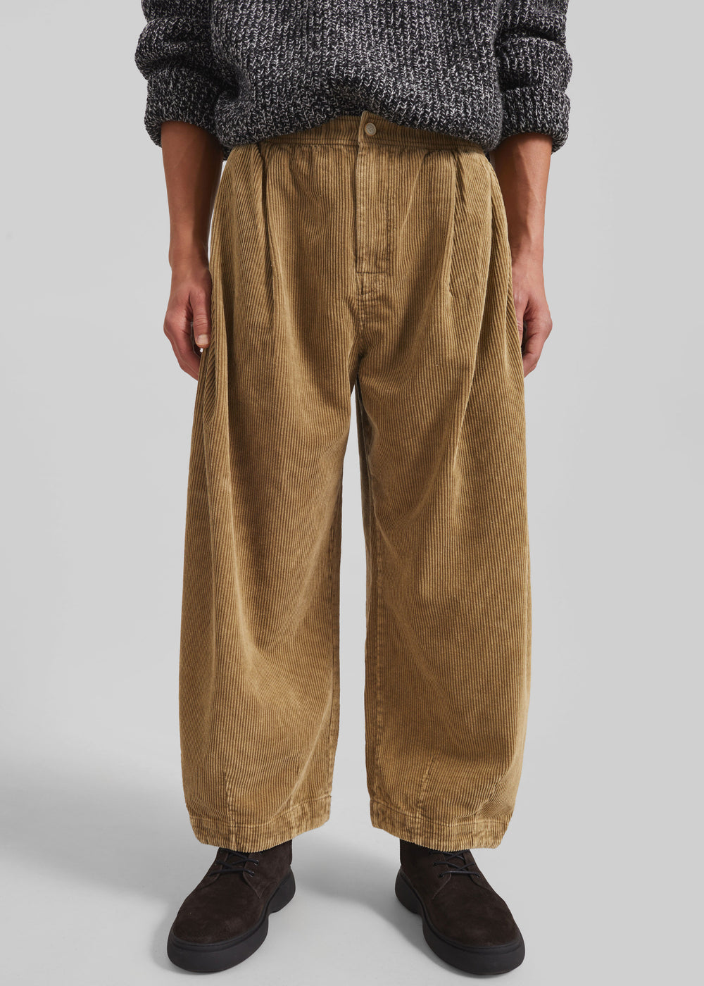 Telfer Corduroy Balloon Pants - Beige - 1
