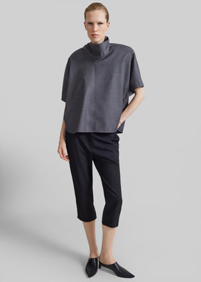 Telluride Draped Top - Dark Grey