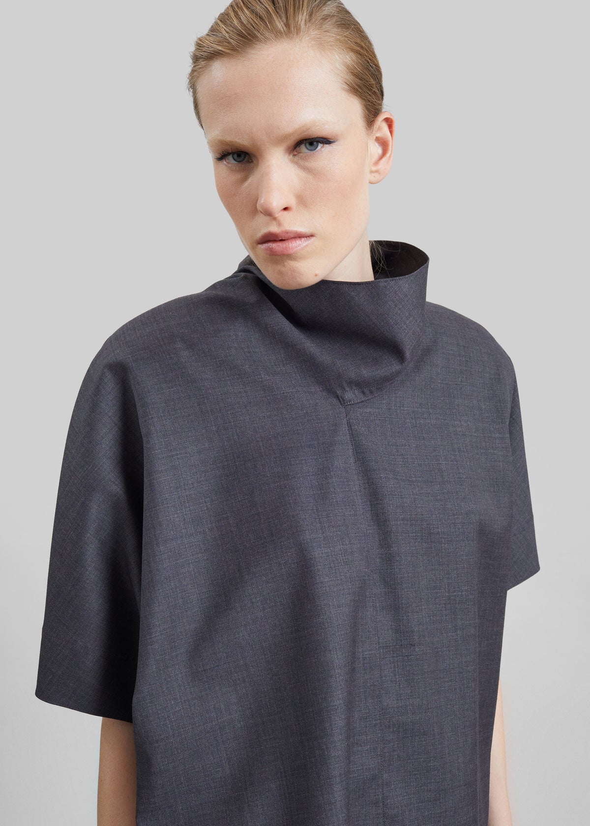 Telluride Draped Top - Dark Grey