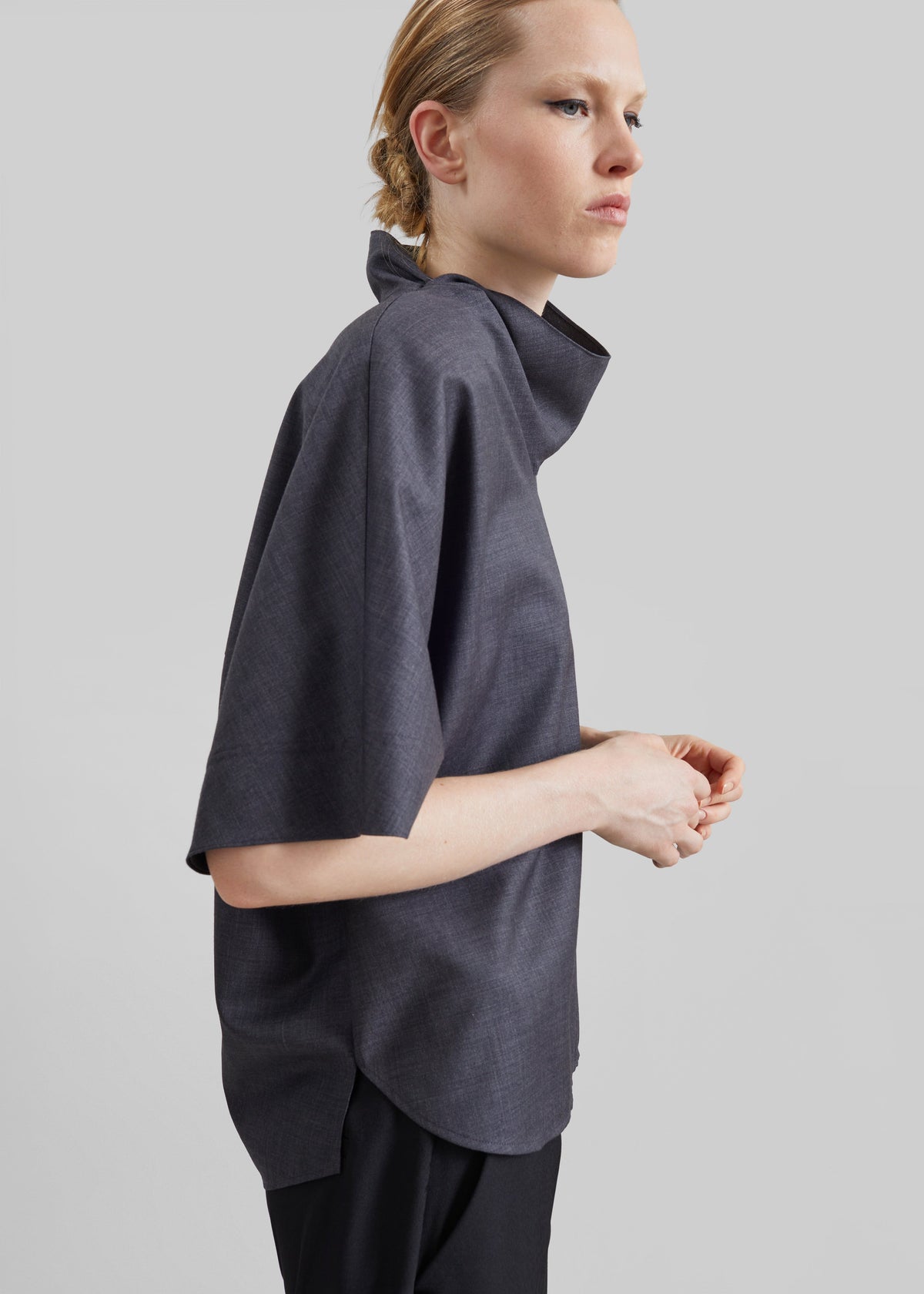 Telluride Draped Top - Dark Grey