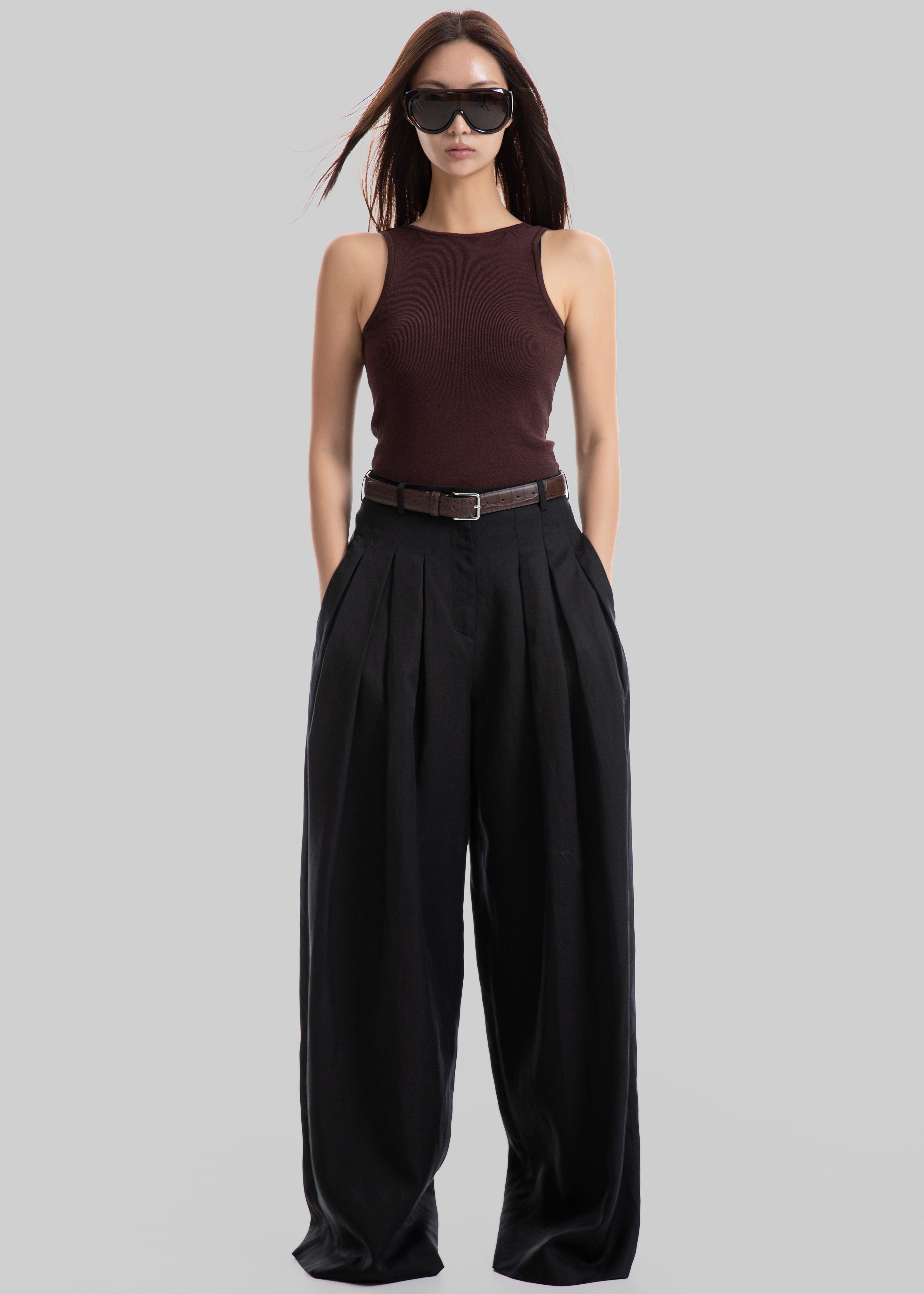 Temse Backless Knit Top - Burgundy - 1
