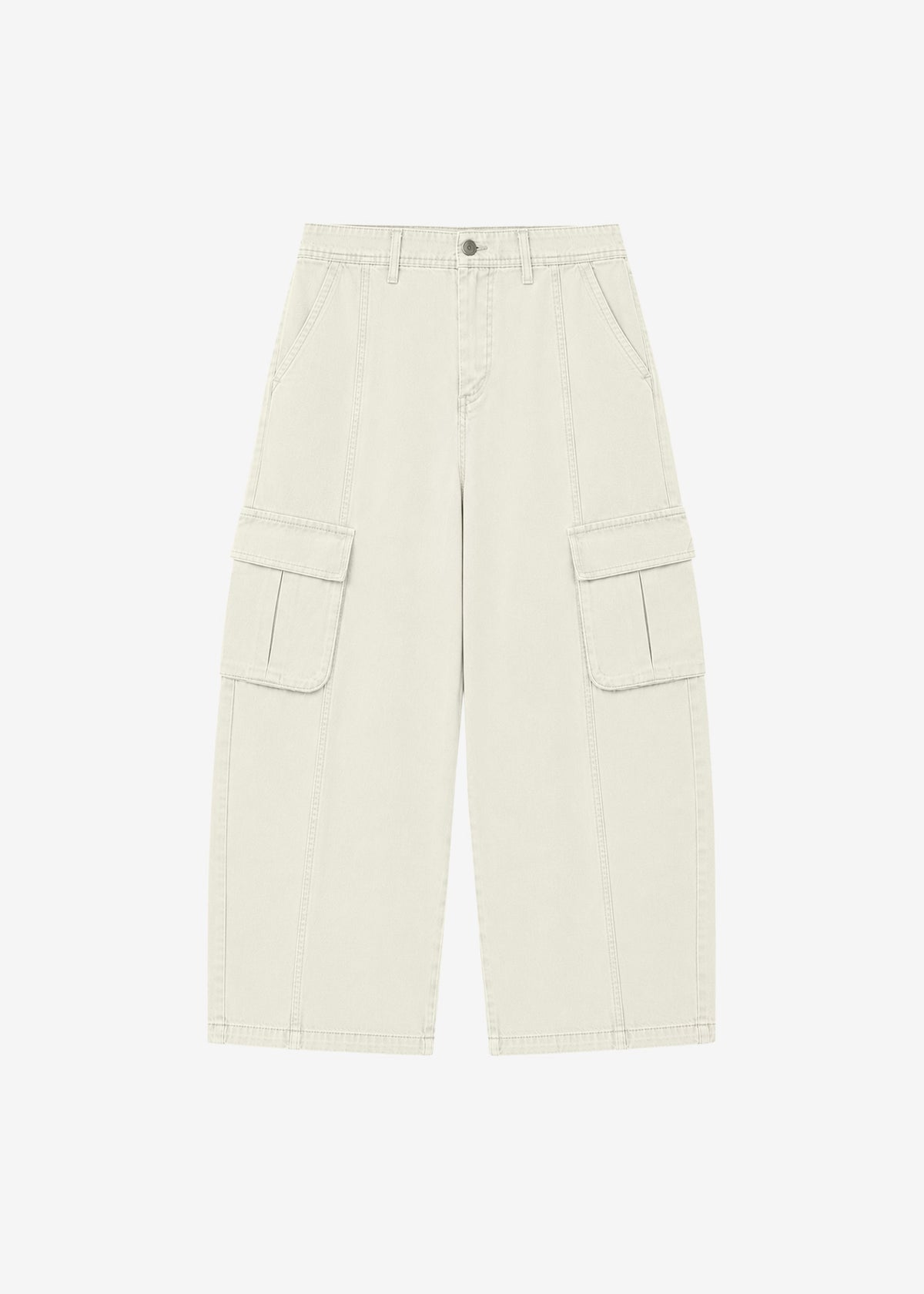 Terence Curved Cargo Pants - Light Beige - 10