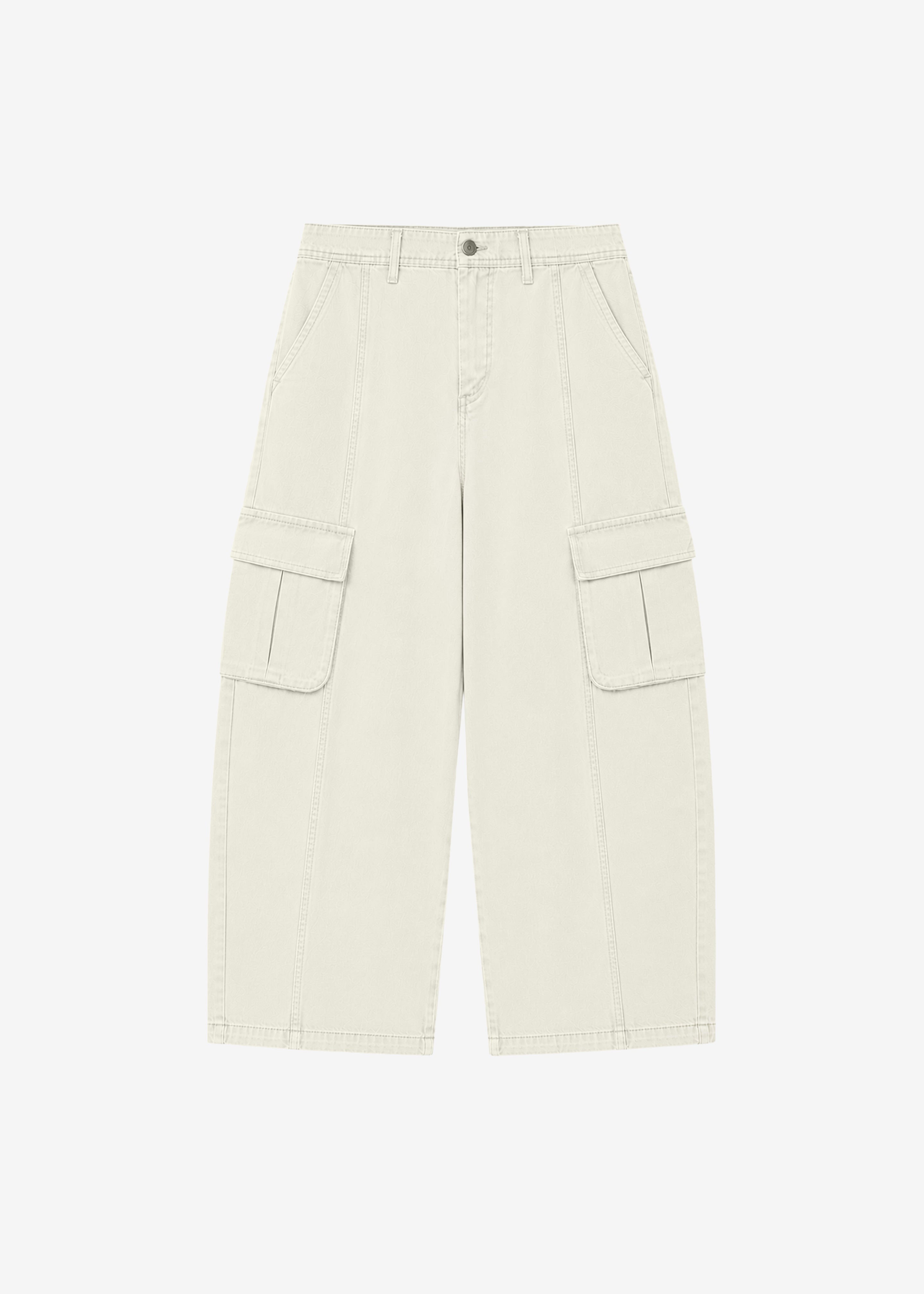 Terence Curved Cargo Pants - Light Beige - 10