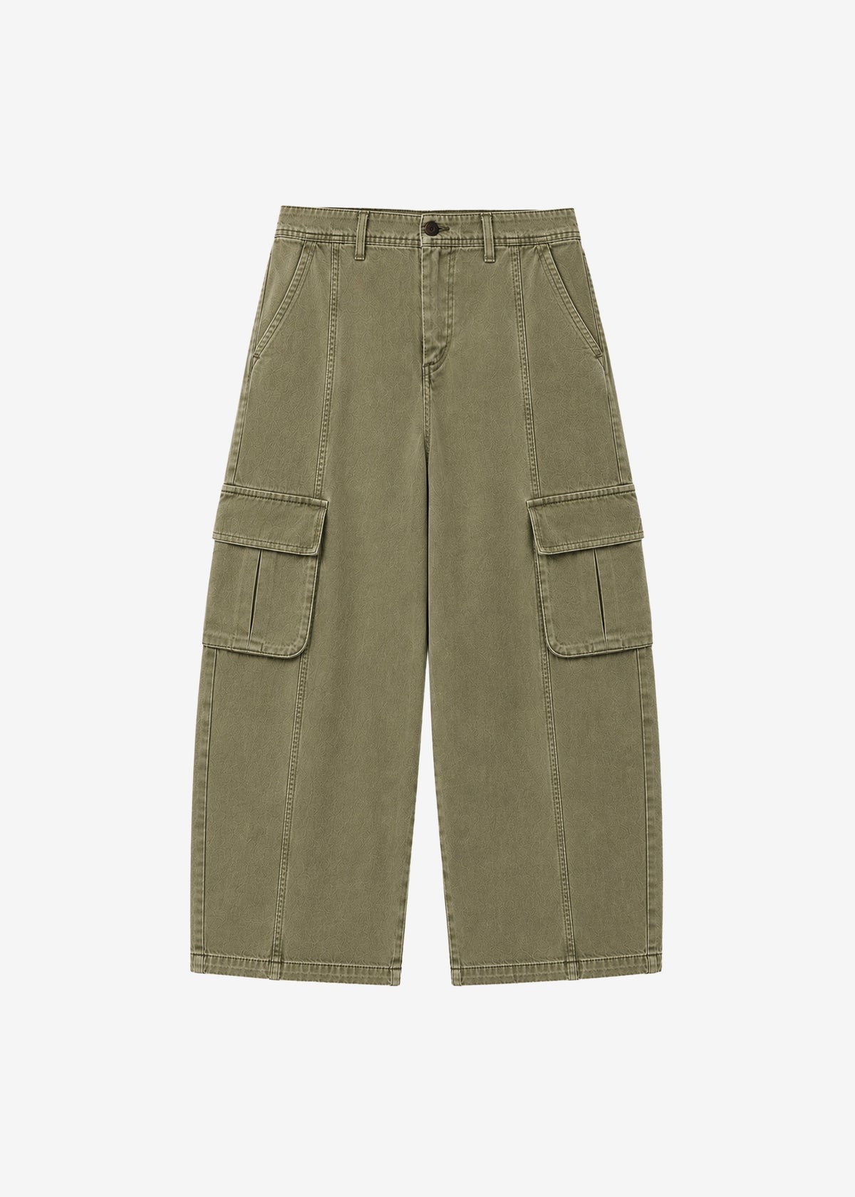 Terence Curved Cargo Pants - Pale Olive - 10