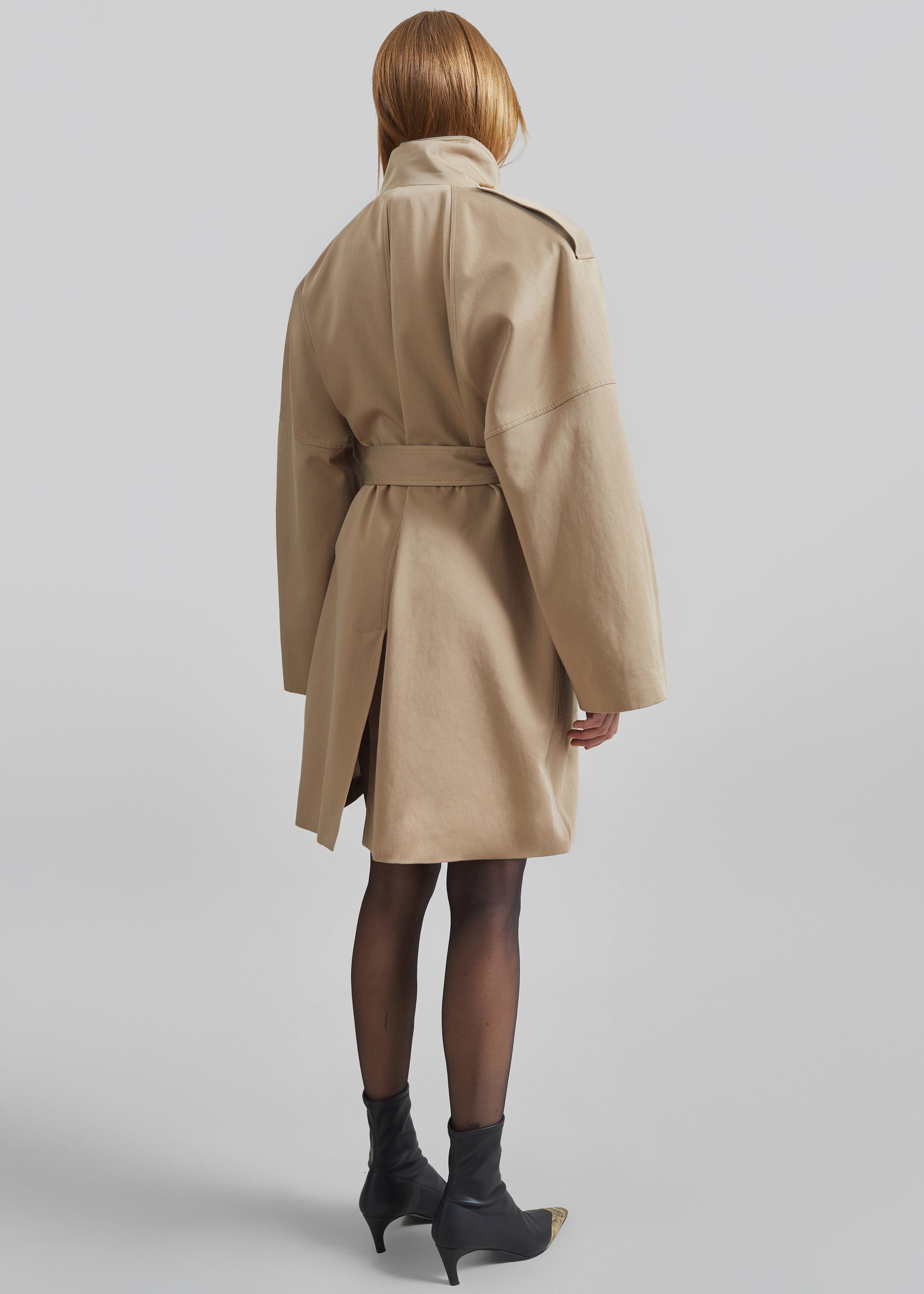 Tess Midi Short Trench - Beige