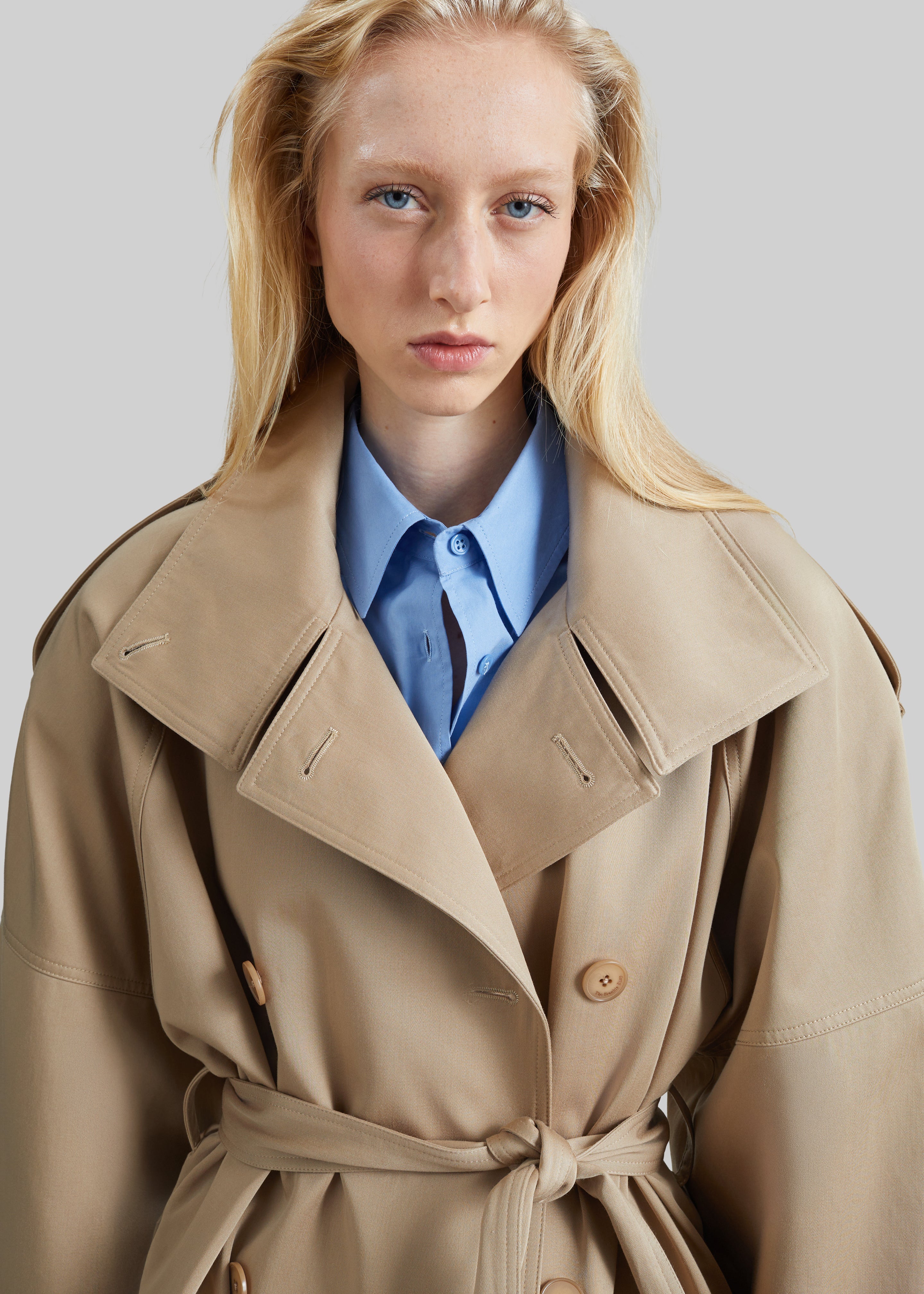 Tess Midi Short Trench - Beige