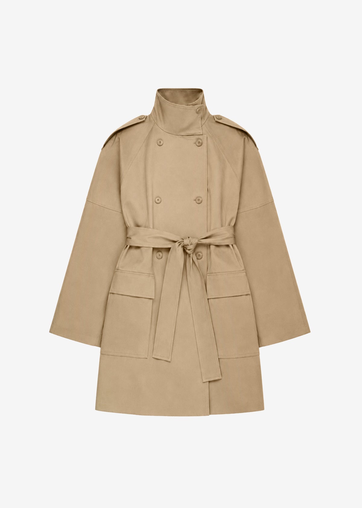 Tess Midi Short Trench - Beige
