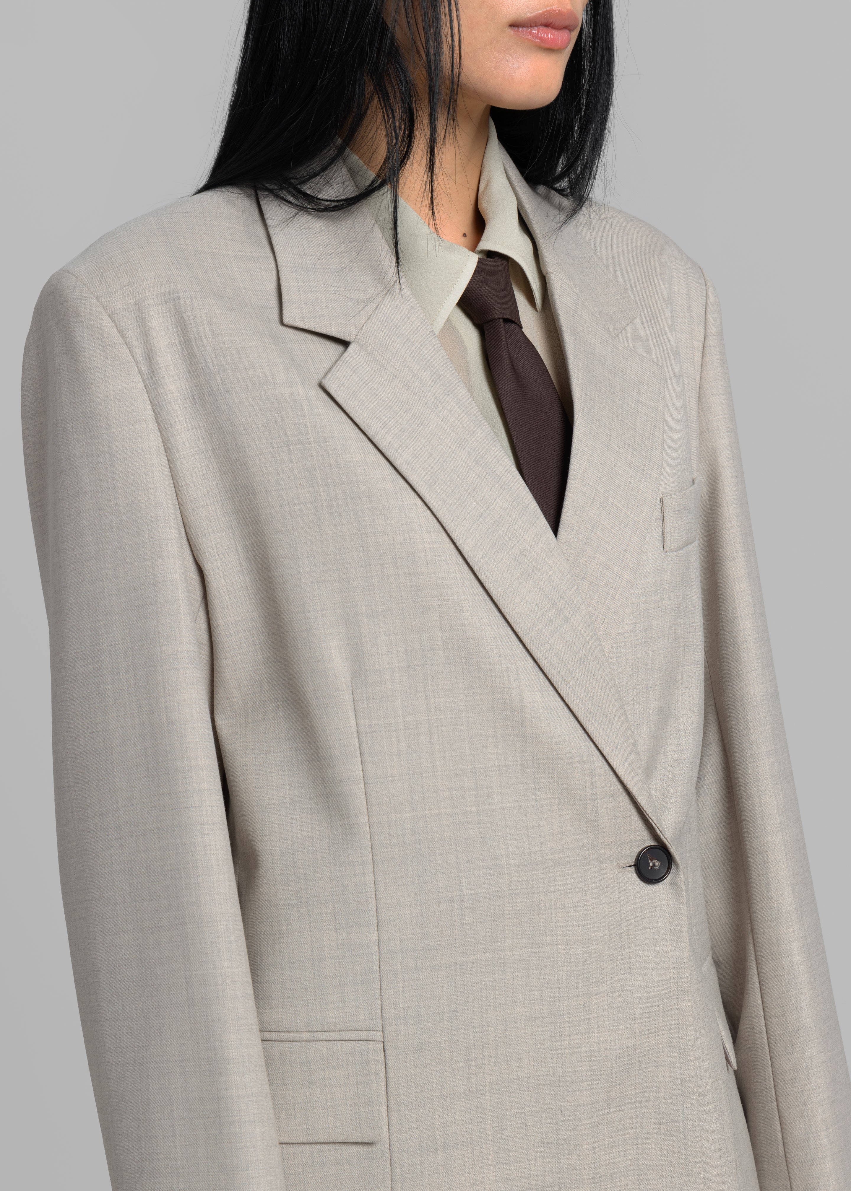 Tessa Wool Blazer - Beige - 4