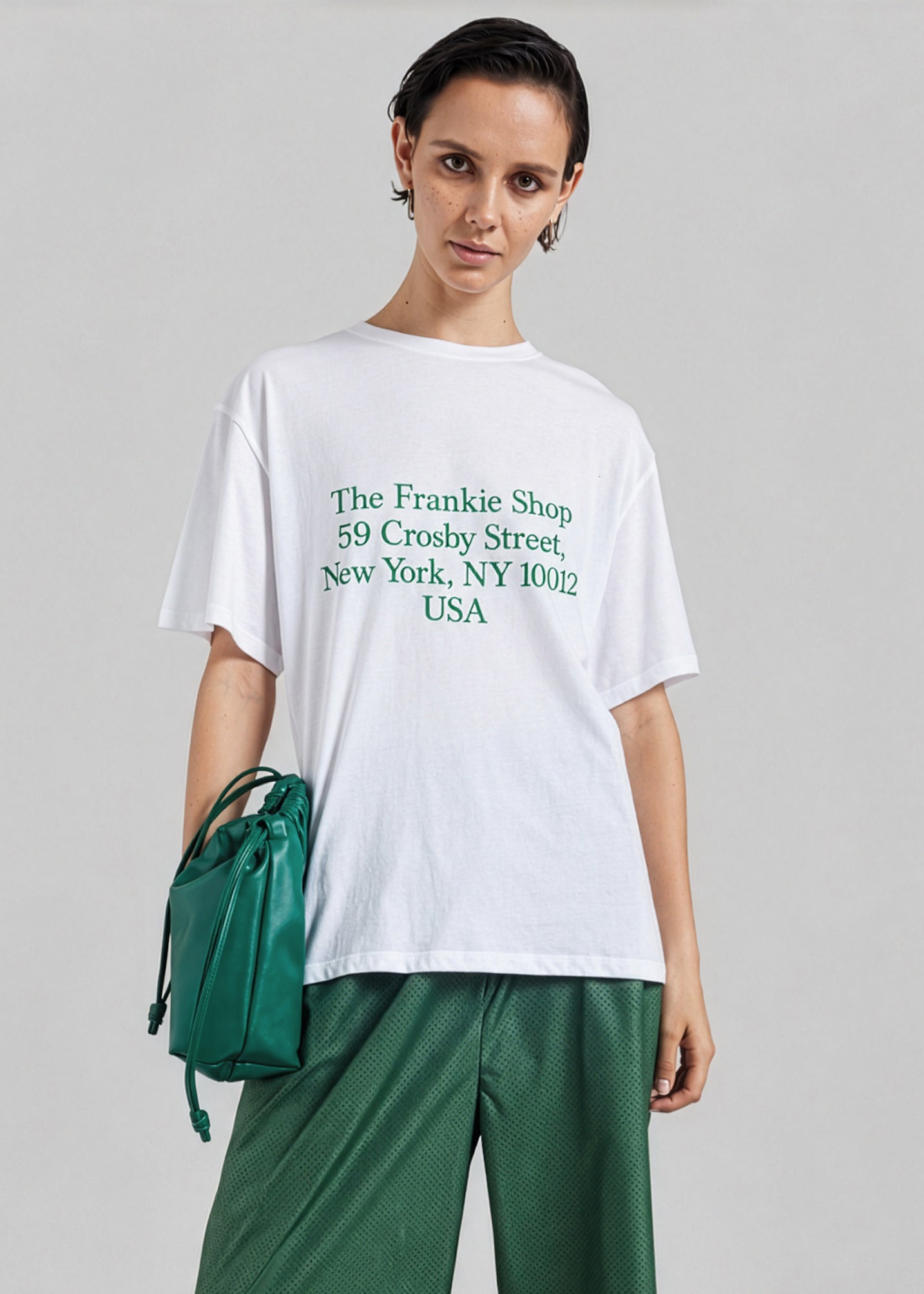 TFS Crosby T-Shirt - White/Green – The Frankie Shop Europe