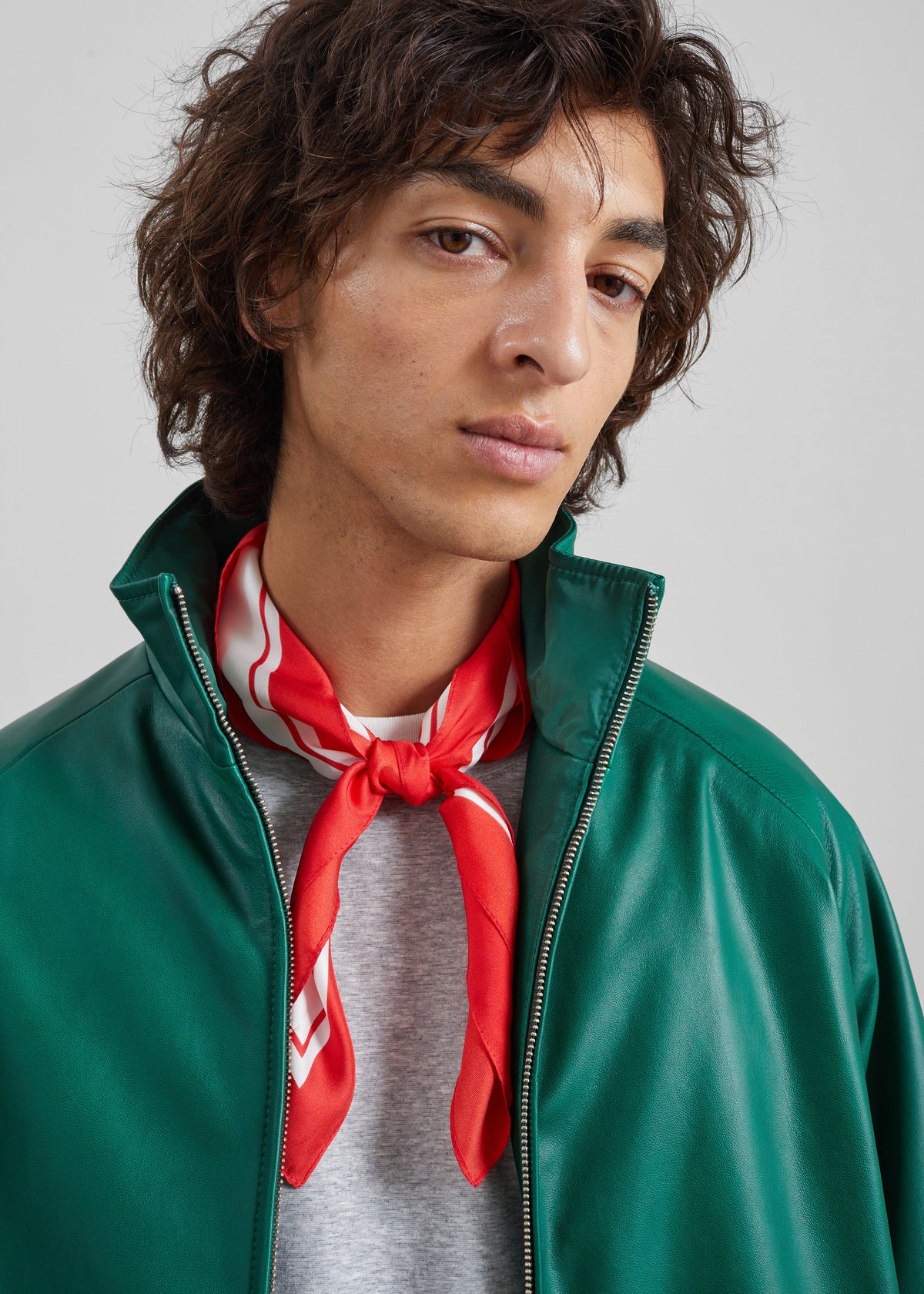 TFS Frankie Milan Large Scarf - Ivory/Red