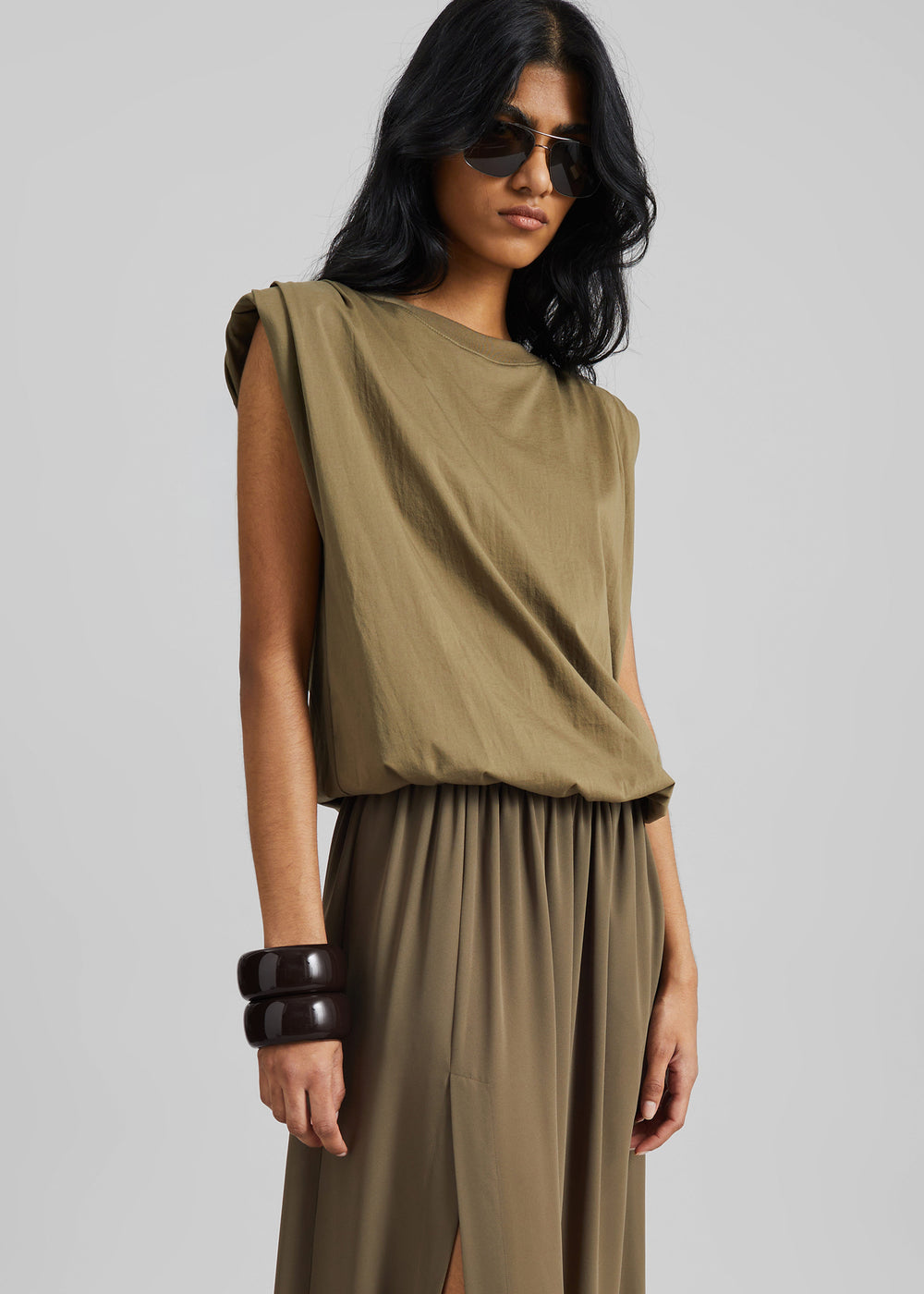 Jonc TFS brillant - Marron foncé