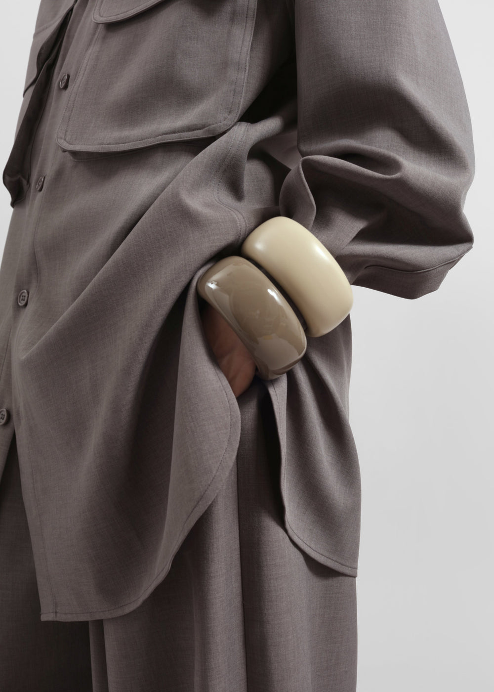 TFS Glossy Bangle - Taupe
