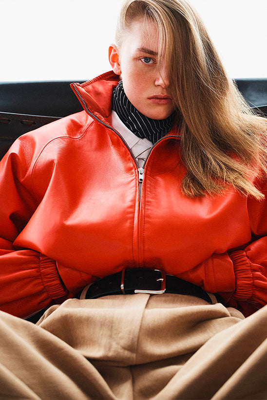 Felix Textured Jacket - Greige Melange – The Frankie Shop Europe