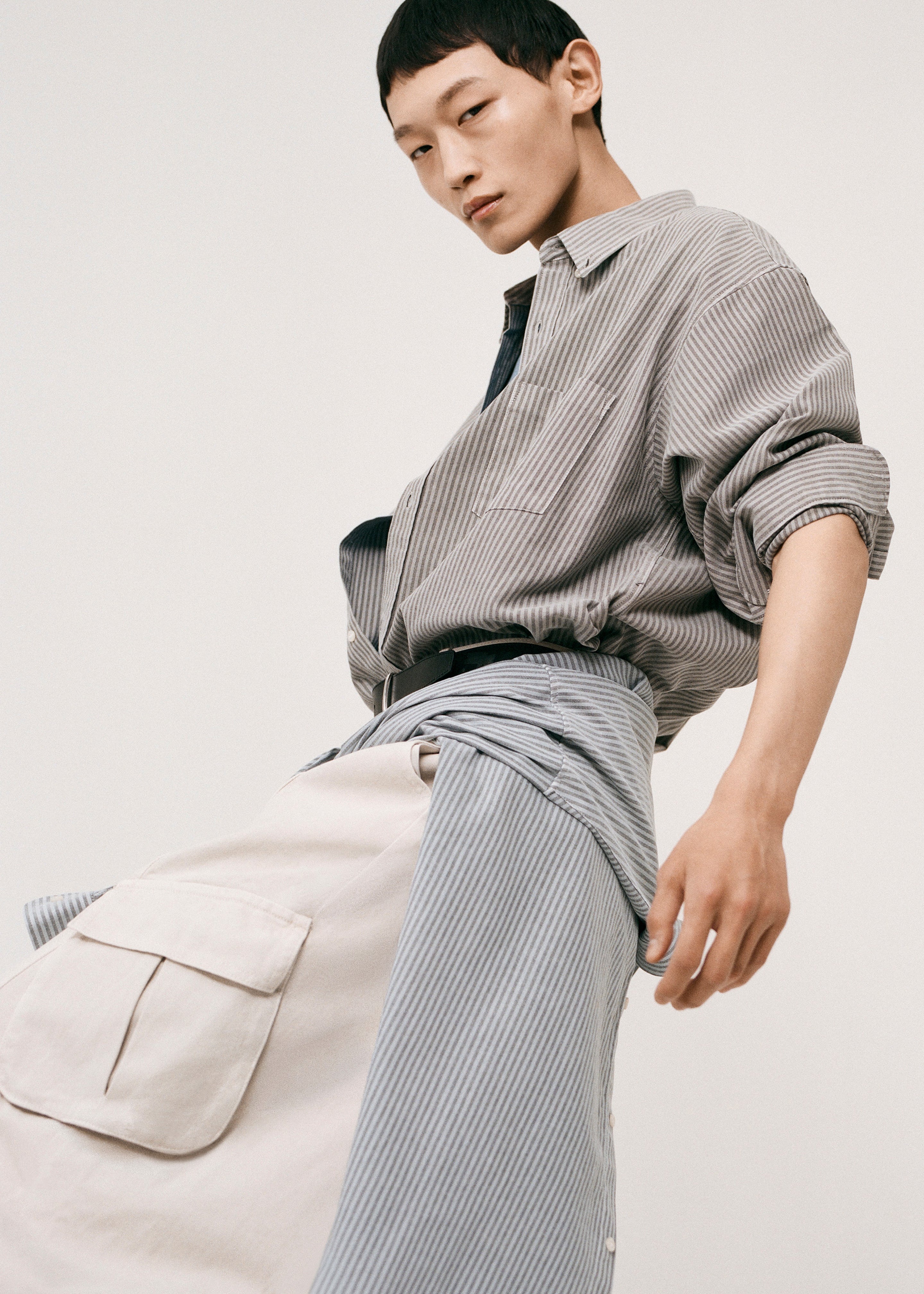 Legan Shirt - Grey Stripe - 6