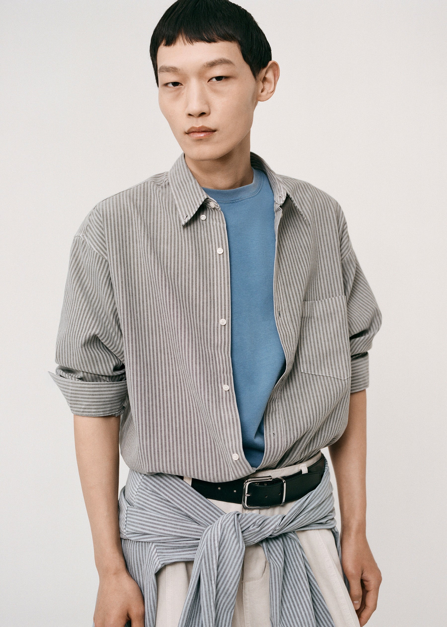 Legan Shirt - Grey Stripe - 7