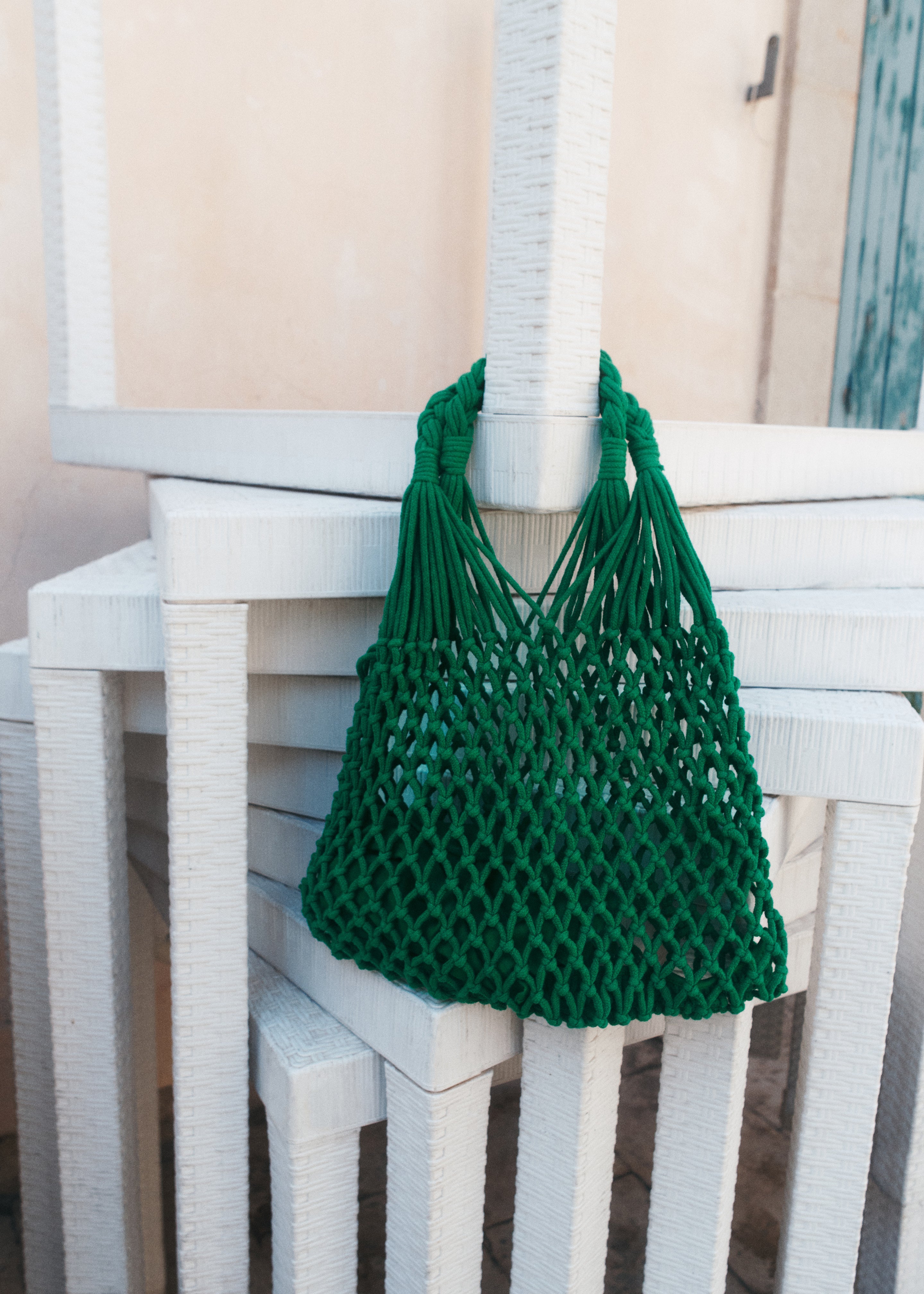 Naia Macrame Bag - Green - 1