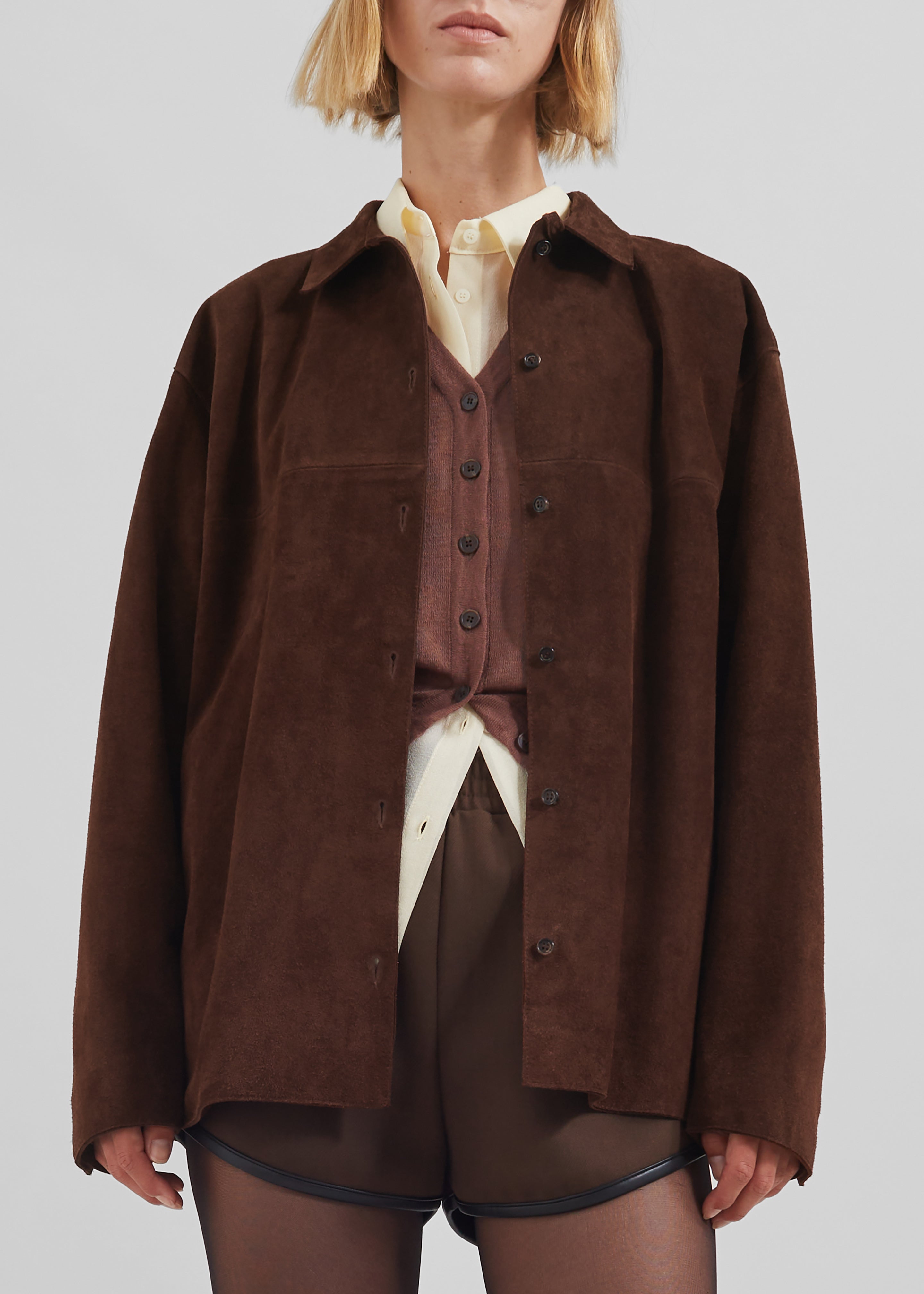 Thames Suede Jacket - Brown - 3