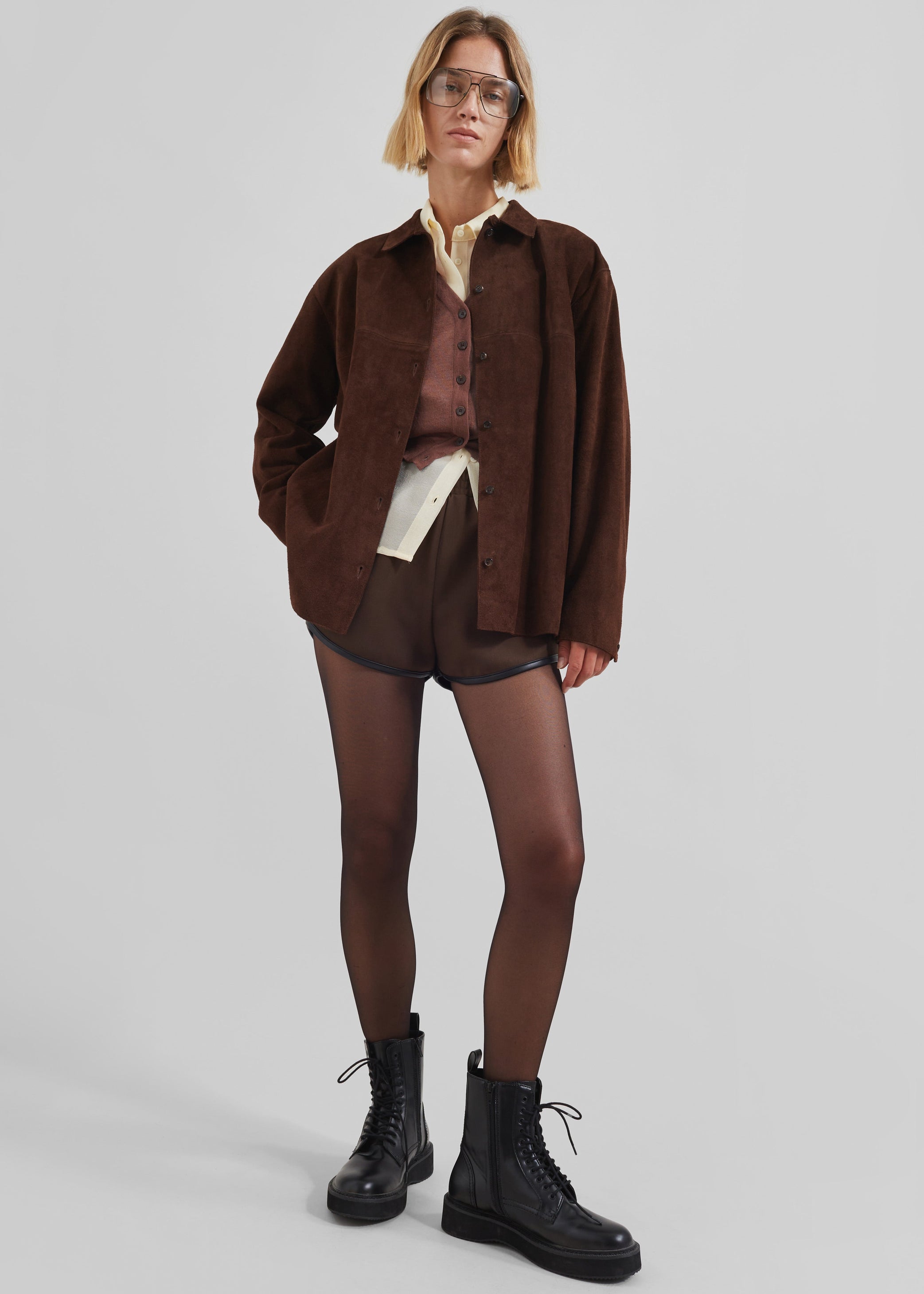 Shop the look image for Thames Suede Jacket - Brown
