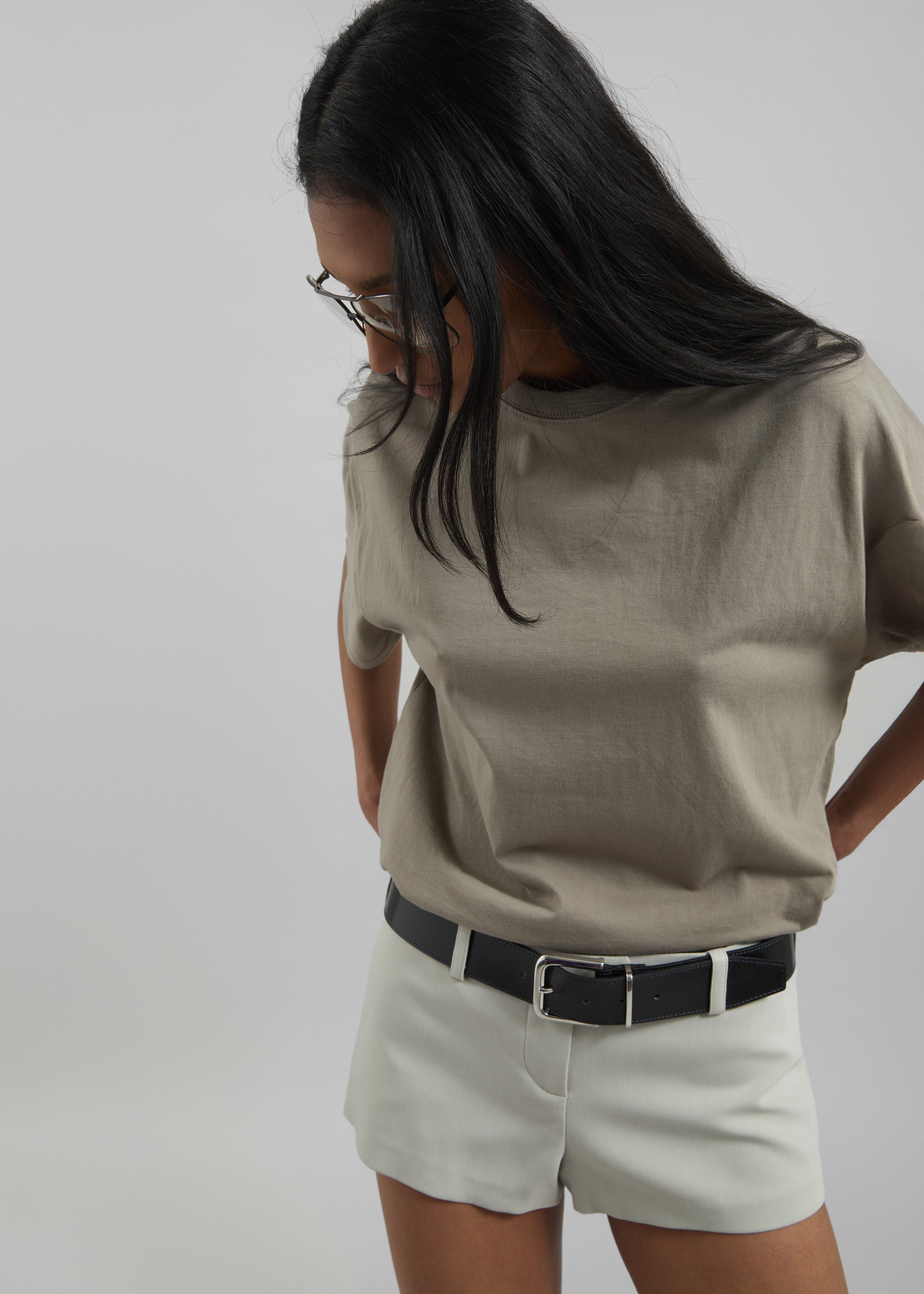 Thane Classic Cotton Tee - Taupe - 1