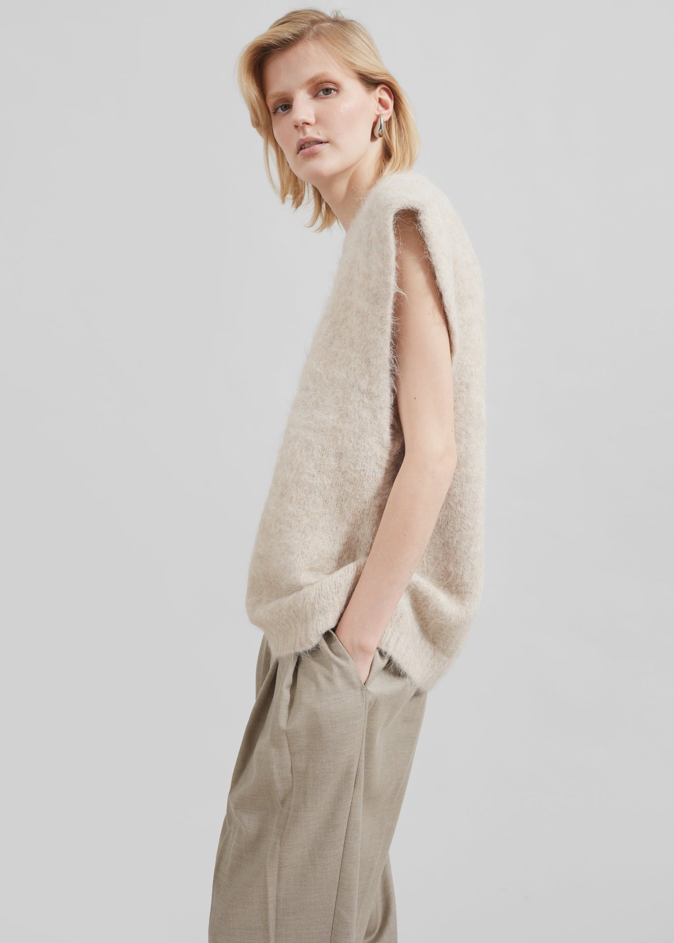 The Garment Bern Knit Top - Oyster - 1