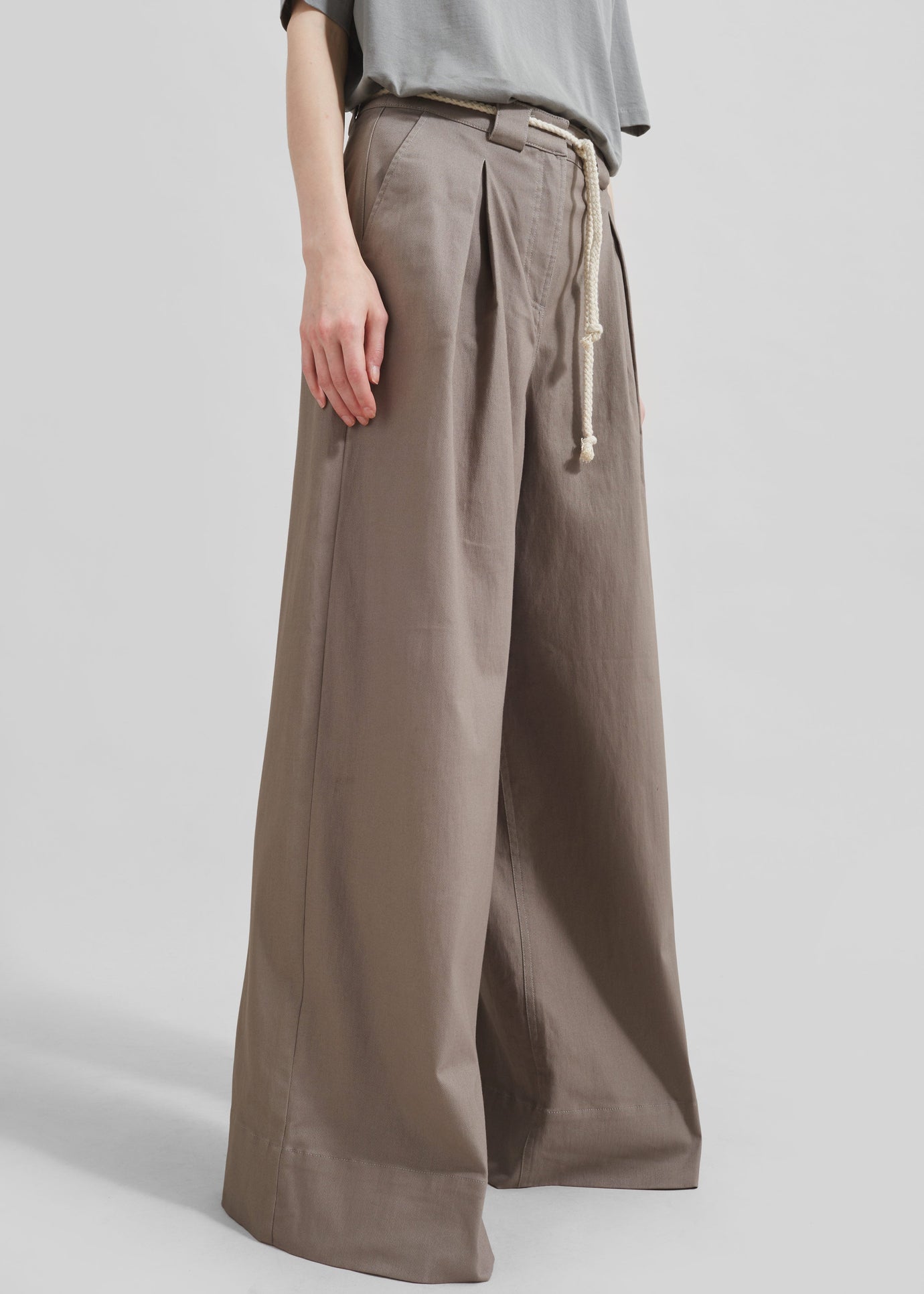 The Garment Cassano Wide Pants - Smoke - 1