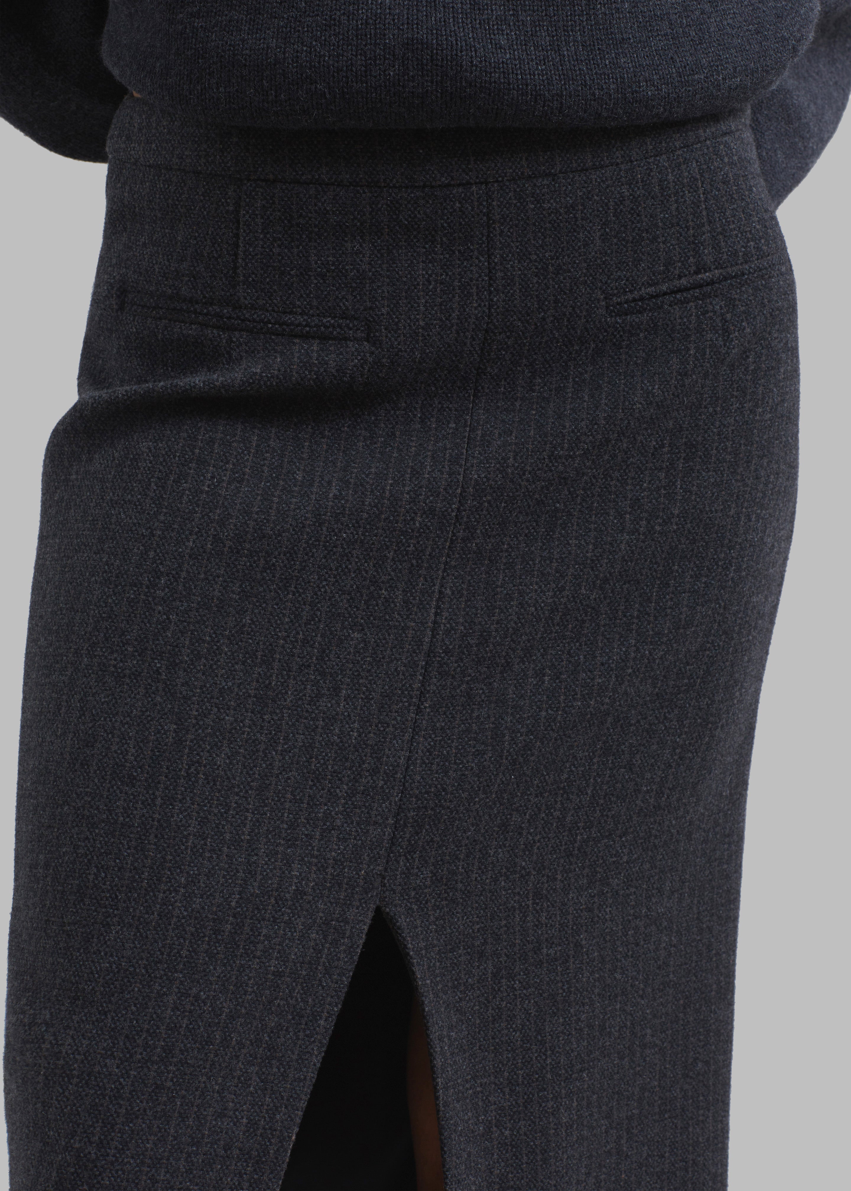 The Garment Porto Skirt - Pinstriped Grey Melange - 3