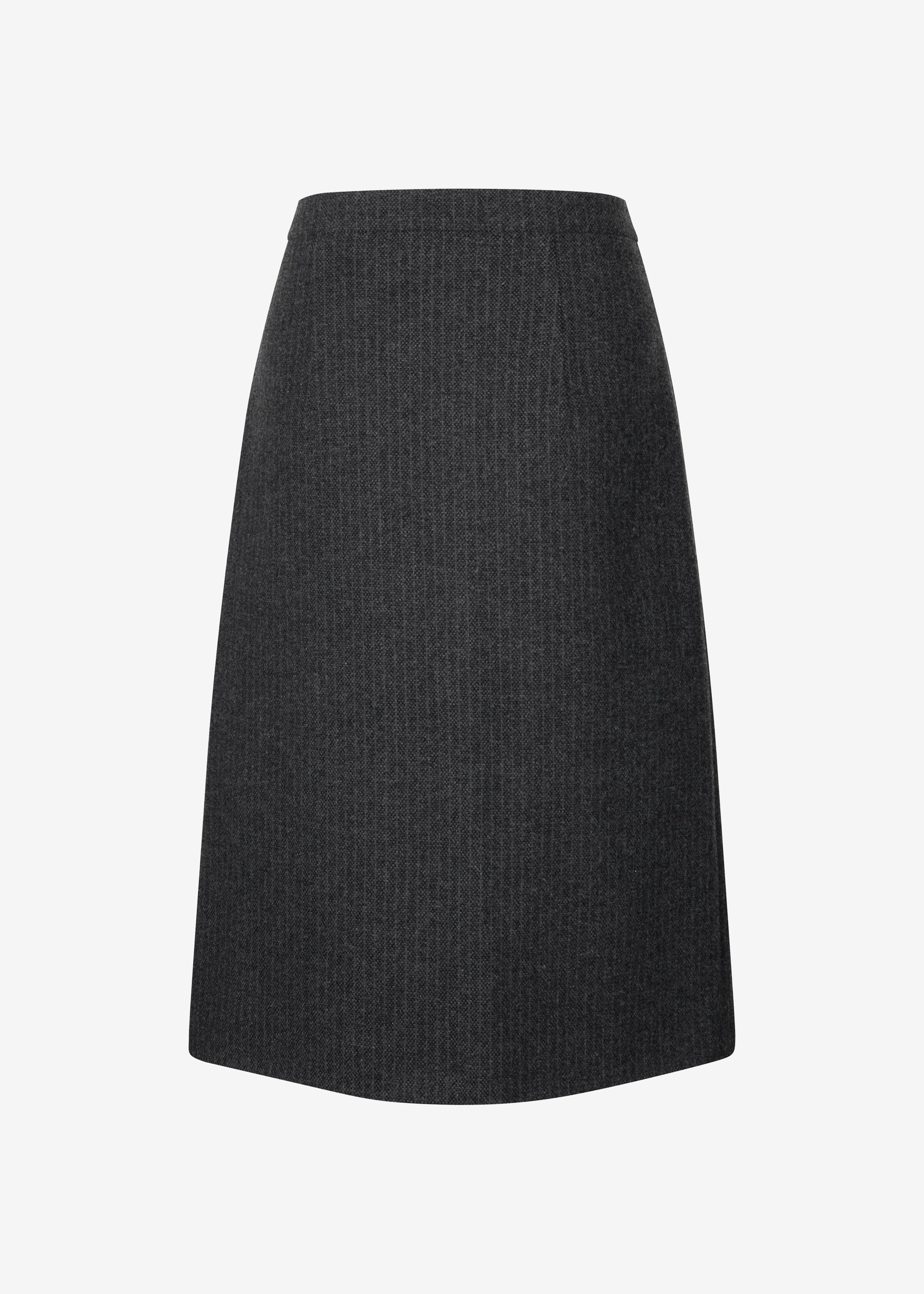 The Garment Porto Skirt - Pinstriped Grey Melange - 11