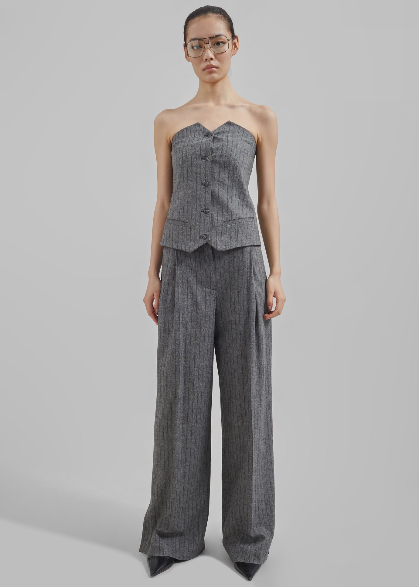 The Garment Tilda Pants - Grey/Black Stripe - 1