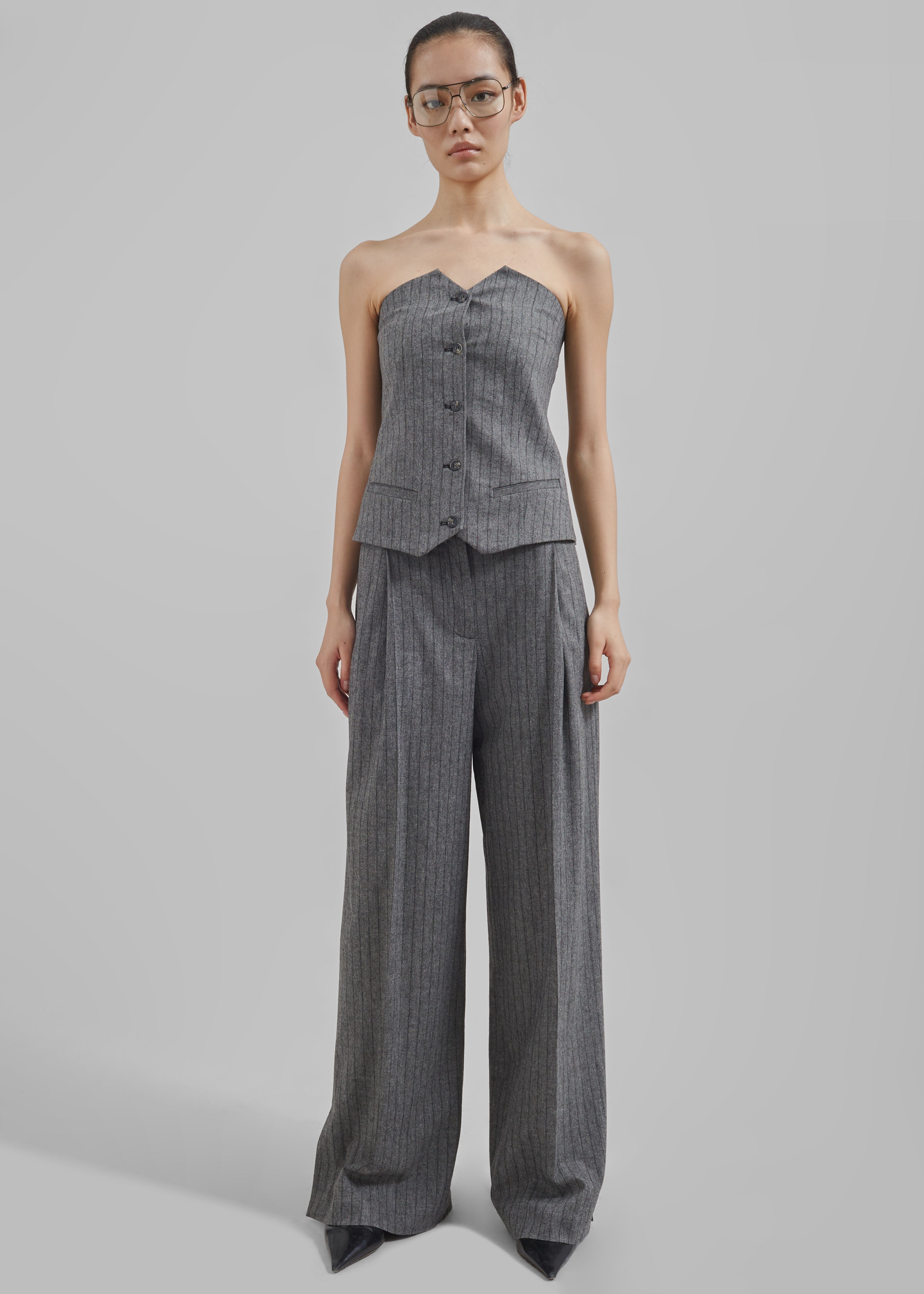 The Garment Tilda Pants - Grey/Black Stripe - 2