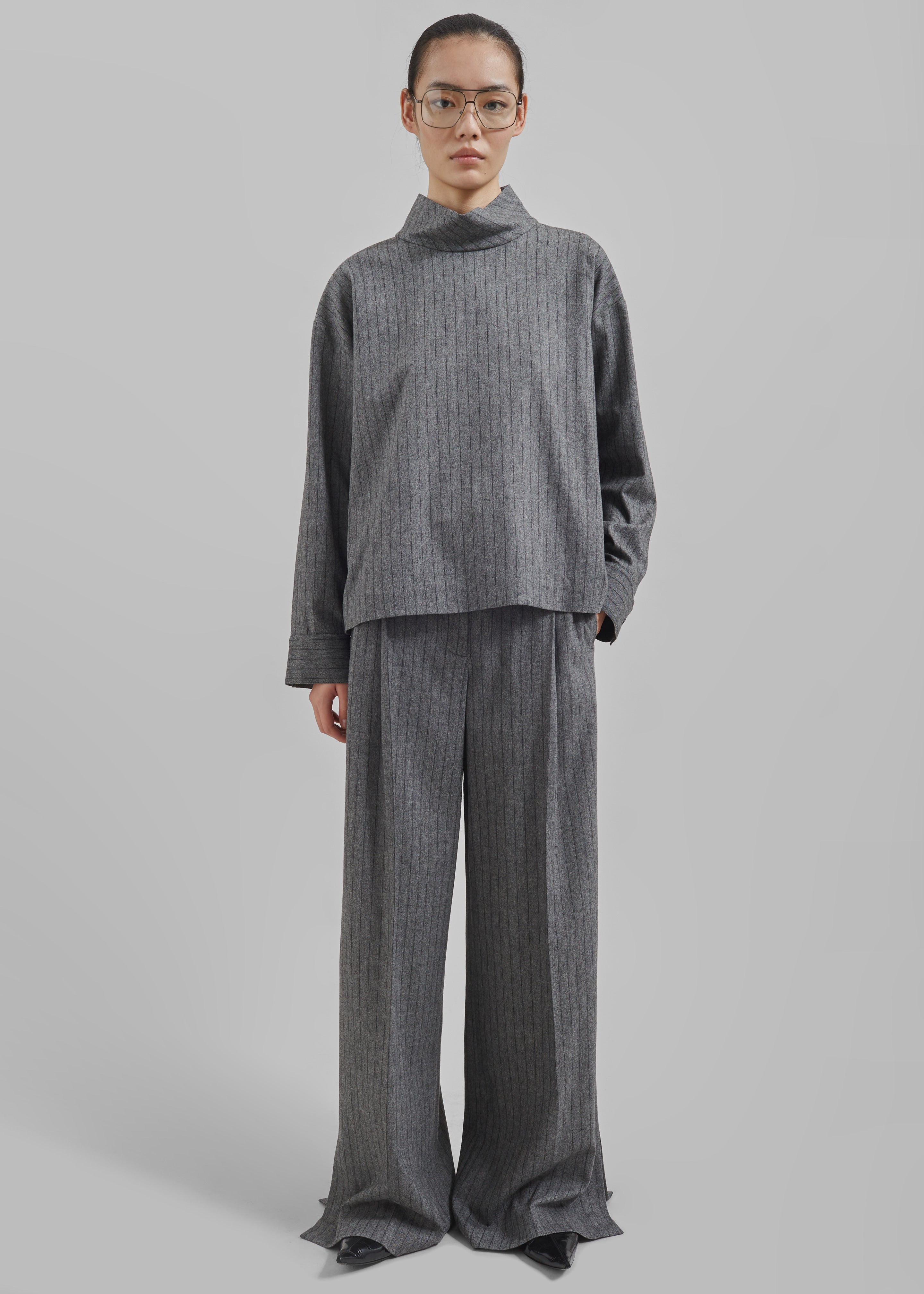 The Garment Tilda Pants - Grey/Black Stripe - 3