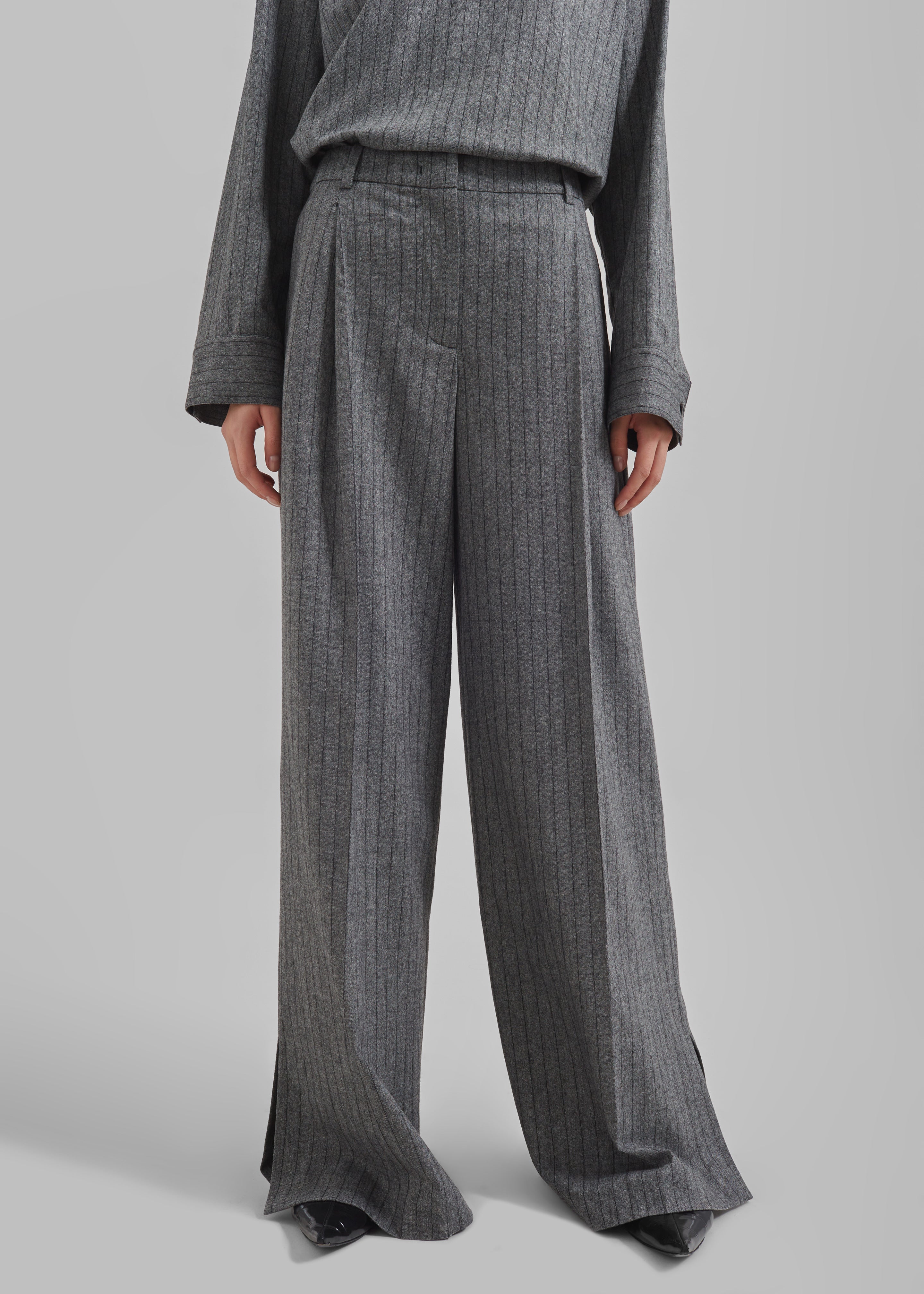 The Garment Tilda Pants - Grey/Black Stripe - 1