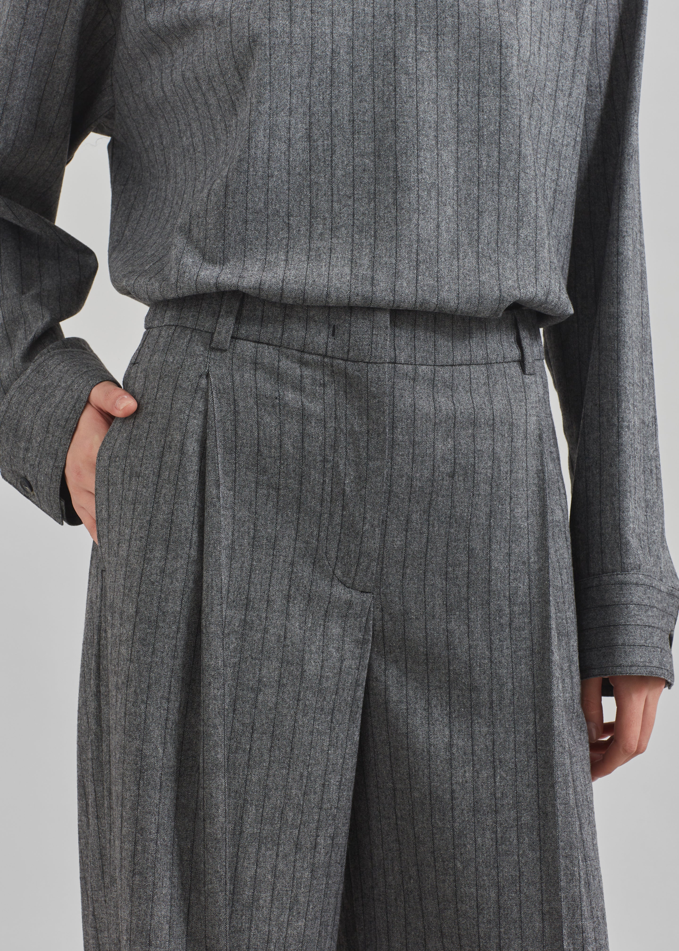 The Garment Tilda Pants - Grey/Black Stripe - 6