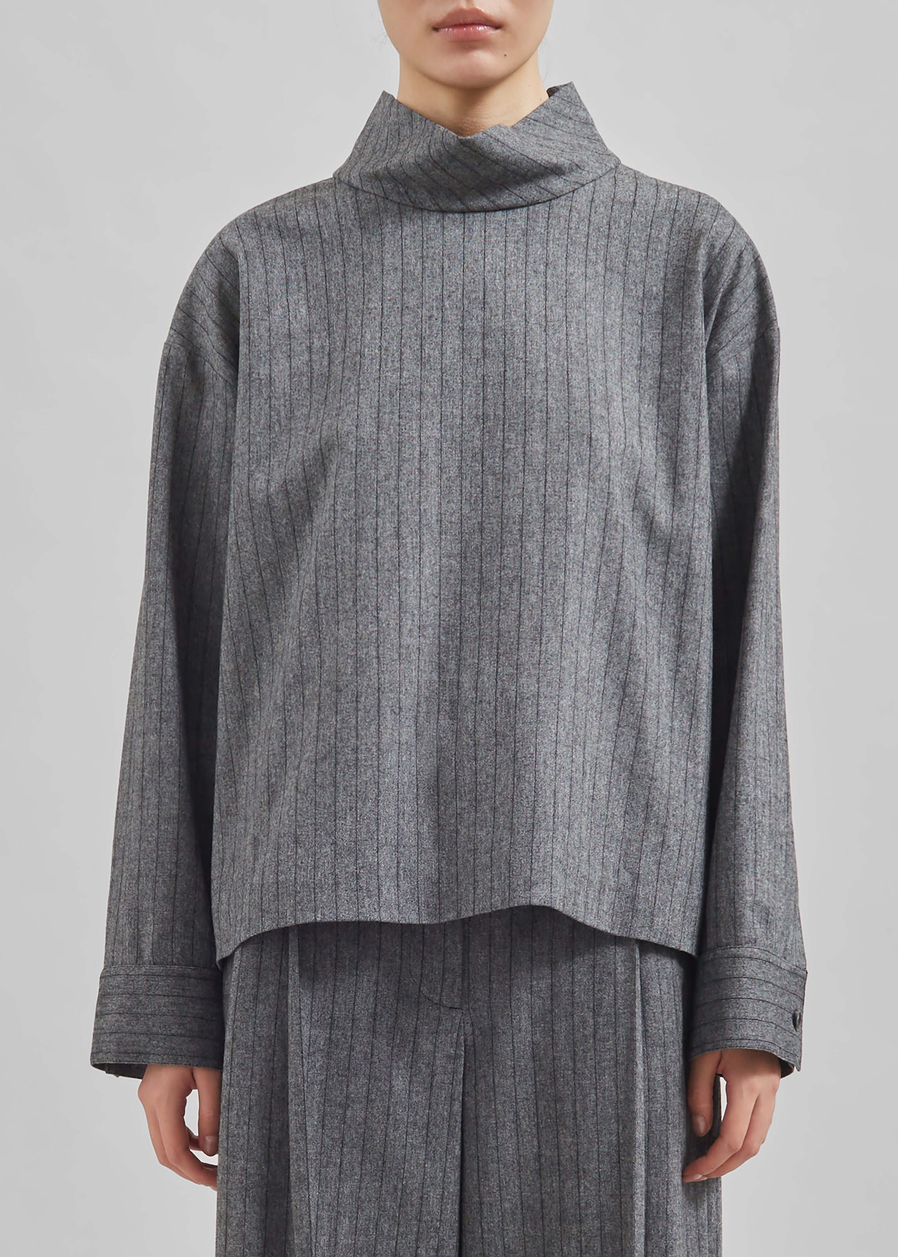 The Garment Tilda Top - Grey/Black Stripe - 5