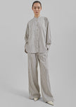 The Garment Vence Shirt - Cream/Grey Stripe