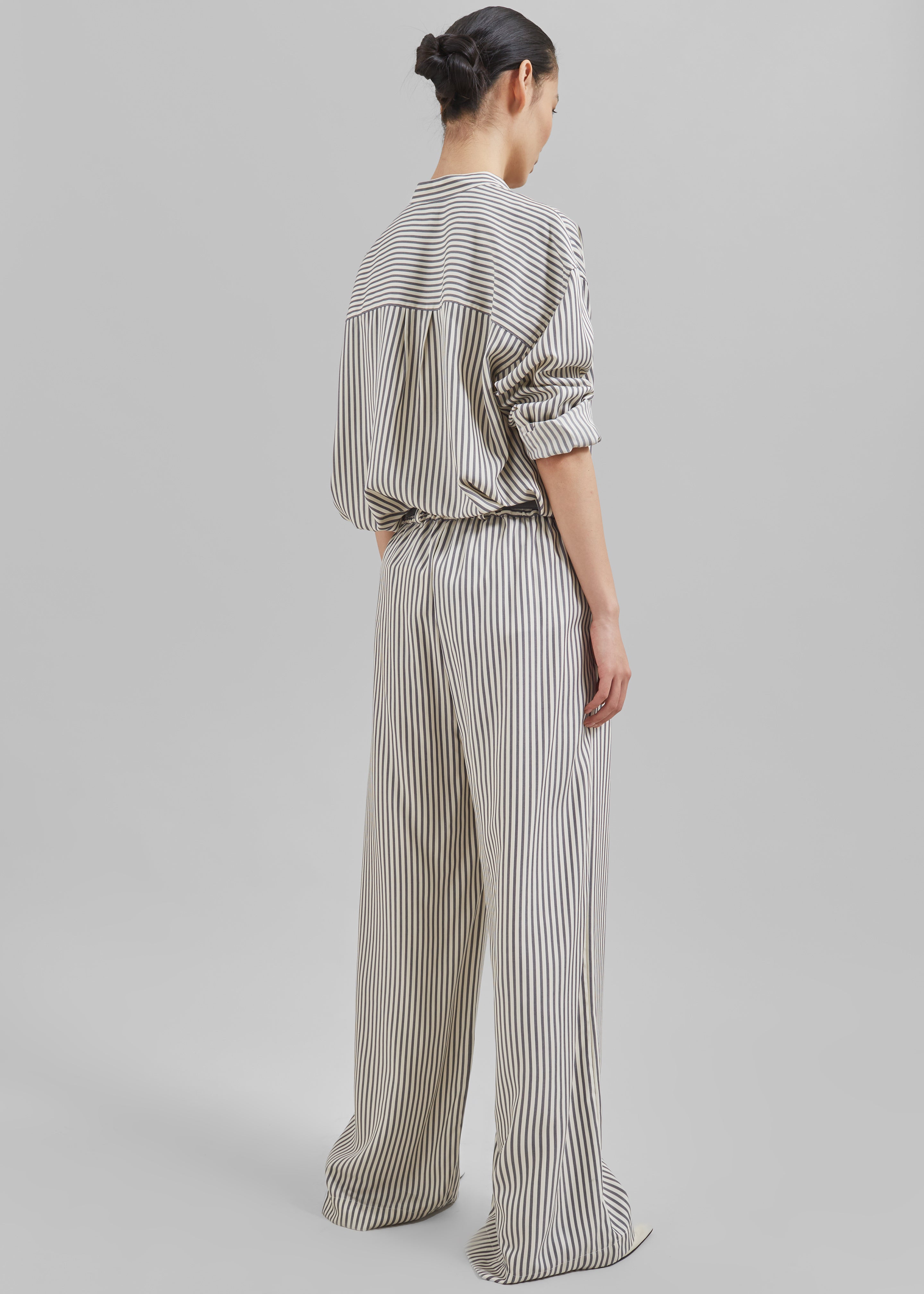 The Garment Vence Shirt - Cream/Grey Stripe - 8