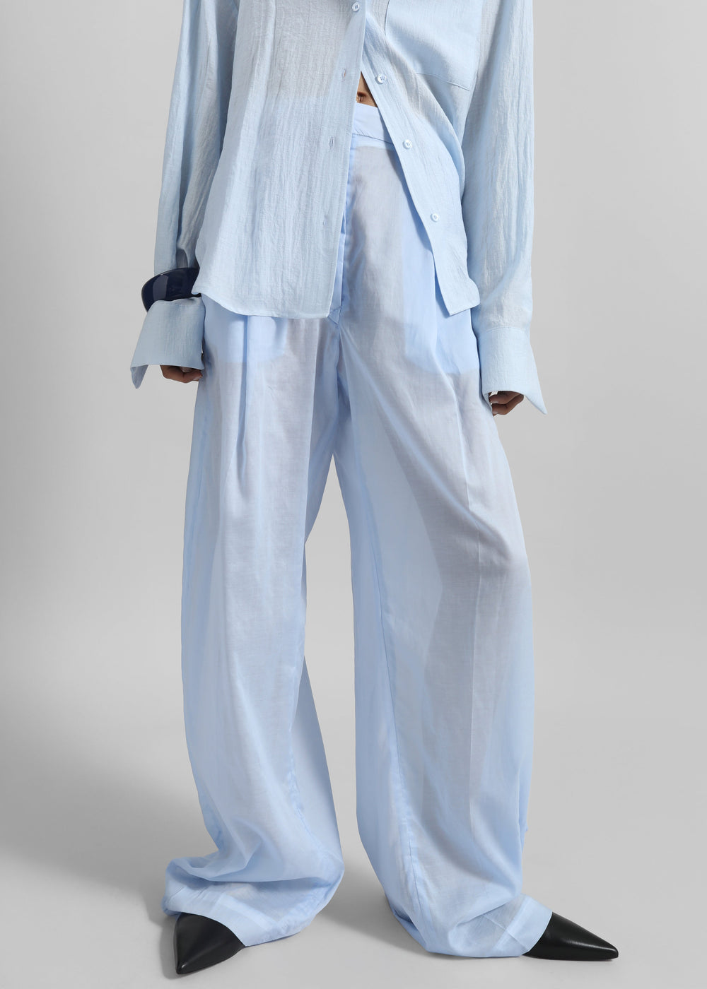 TheLatest Billie Trousers - Light Blue - 1