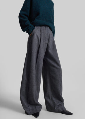 TheLatest Billie Wool Trousers - Dark Grey
