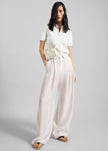 TheLatest Billie Striped Muslin Trousers - White