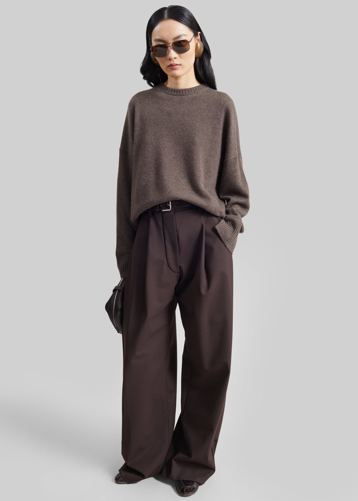 TheLatest Billie Wool Trousers - Brown - 1