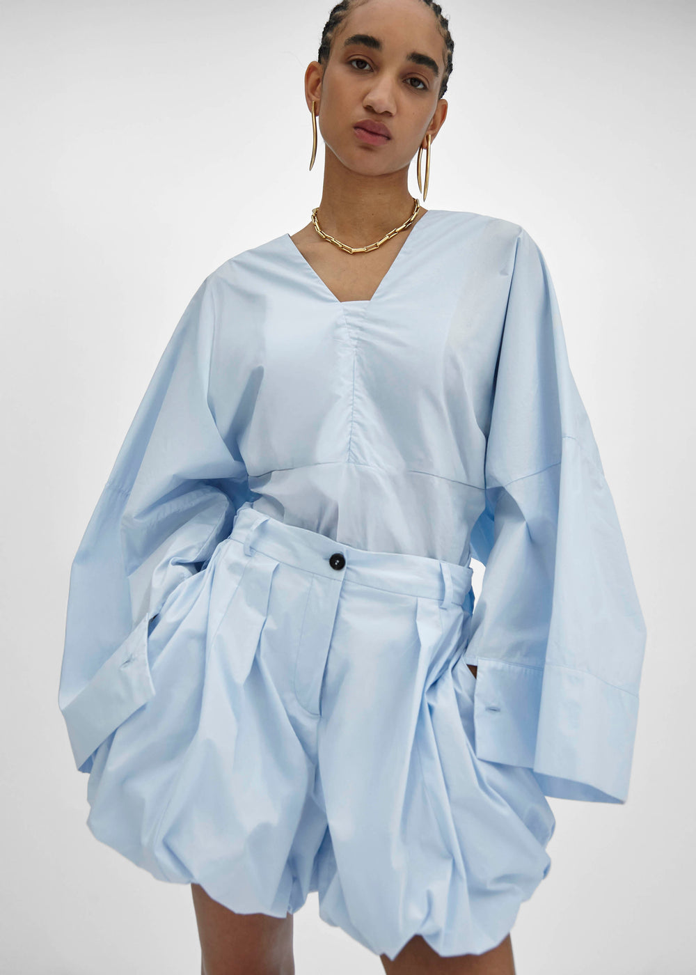 TheLatest Dafne Shorts - Light Blue