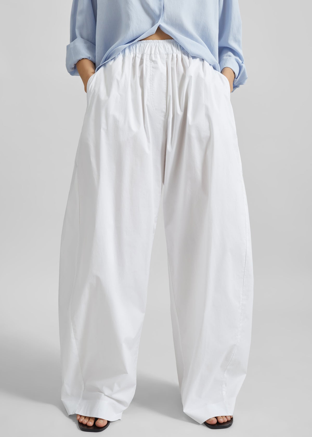 TheLatest Dora Poplin Trousers - White - 5