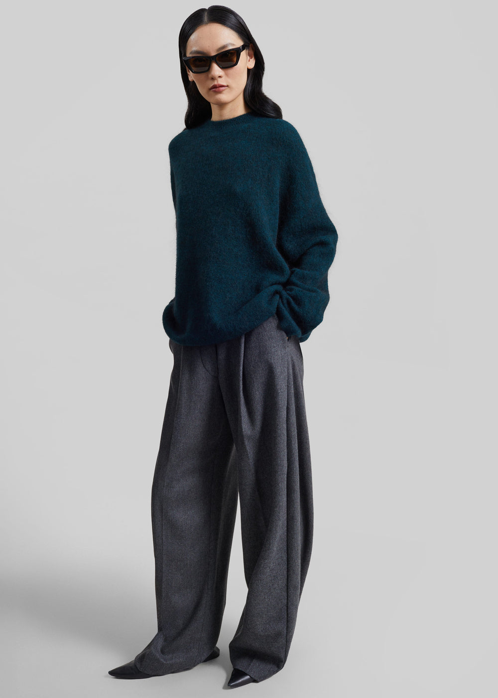 TheLatest pantalon Billie en laine - Gris foncé