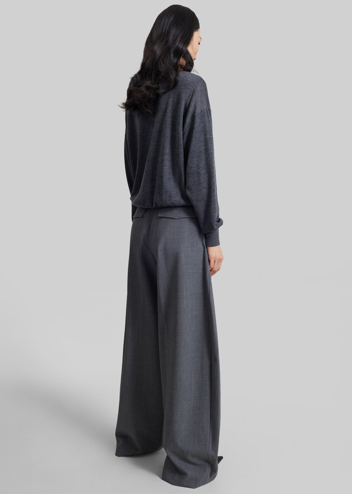 TheLatest Billie Wool Trousers - Grey Melange - 6