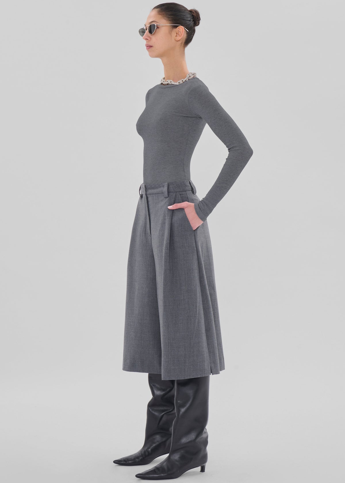 TheLatest E-Dakota Bermuda - Grey Melange