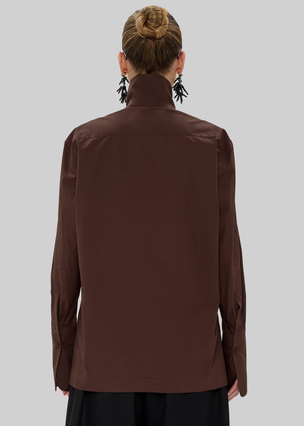 TheLatest camicia Edith in popeline - Marrone