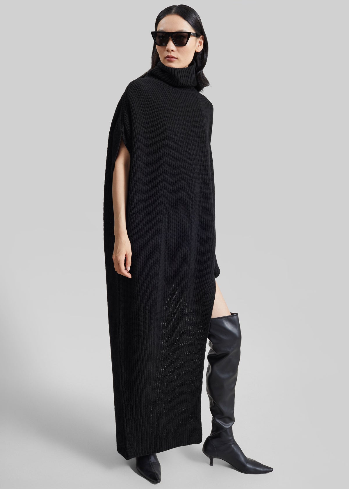TheLatest Edith Long Knitwear - Black